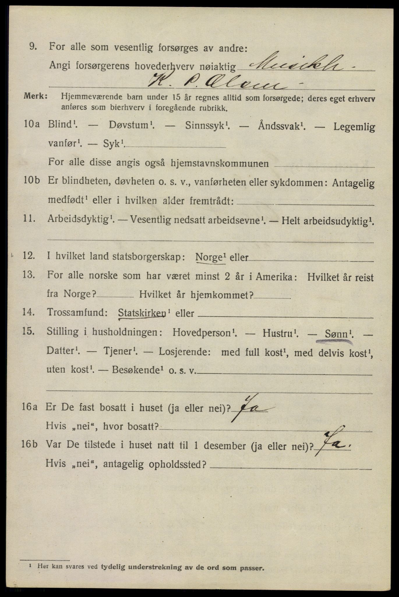 SAO, Folketelling 1920 for 0301 Kristiania kjøpstad, 1920, s. 256660