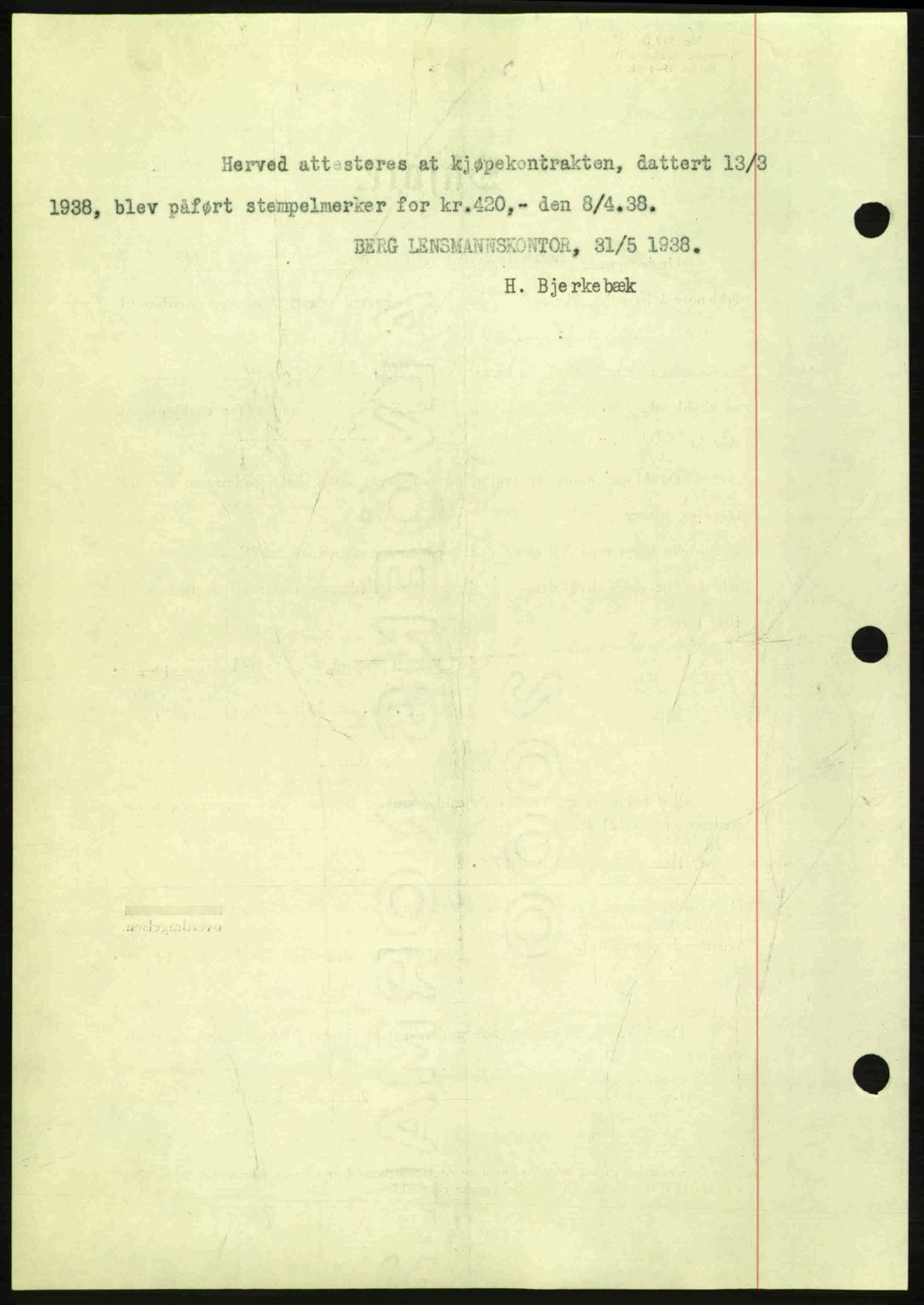 Idd og Marker sorenskriveri, AV/SAO-A-10283/G/Gb/Gbb/L0002: Pantebok nr. A2, 1937-1938, Dagboknr: 598/1938