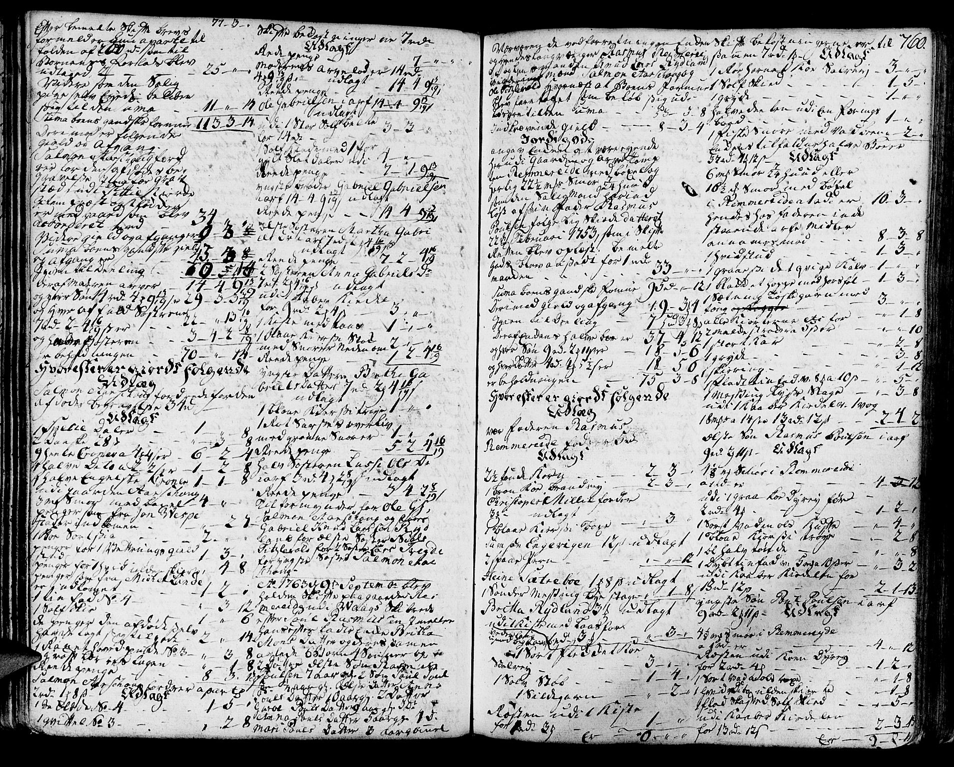 Sunnhordland sorenskrivar, SAB/A-2401/1/H/Ha/Haa/L0007: Skifteprotokollar. Register på lesesal. Fol. 901- ut, 1765-1768, s. 759b-760a