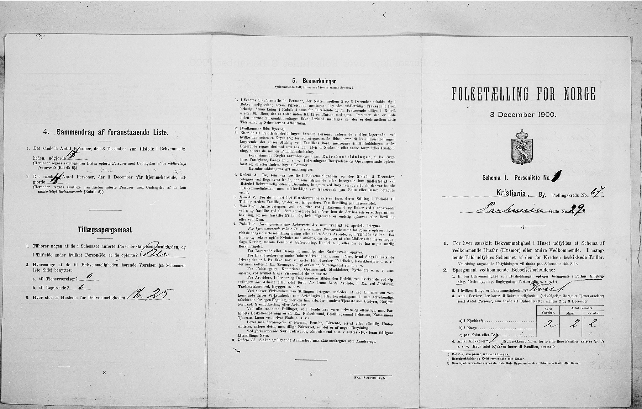 SAO, Folketelling 1900 for 0301 Kristiania kjøpstad, 1900, s. 70440