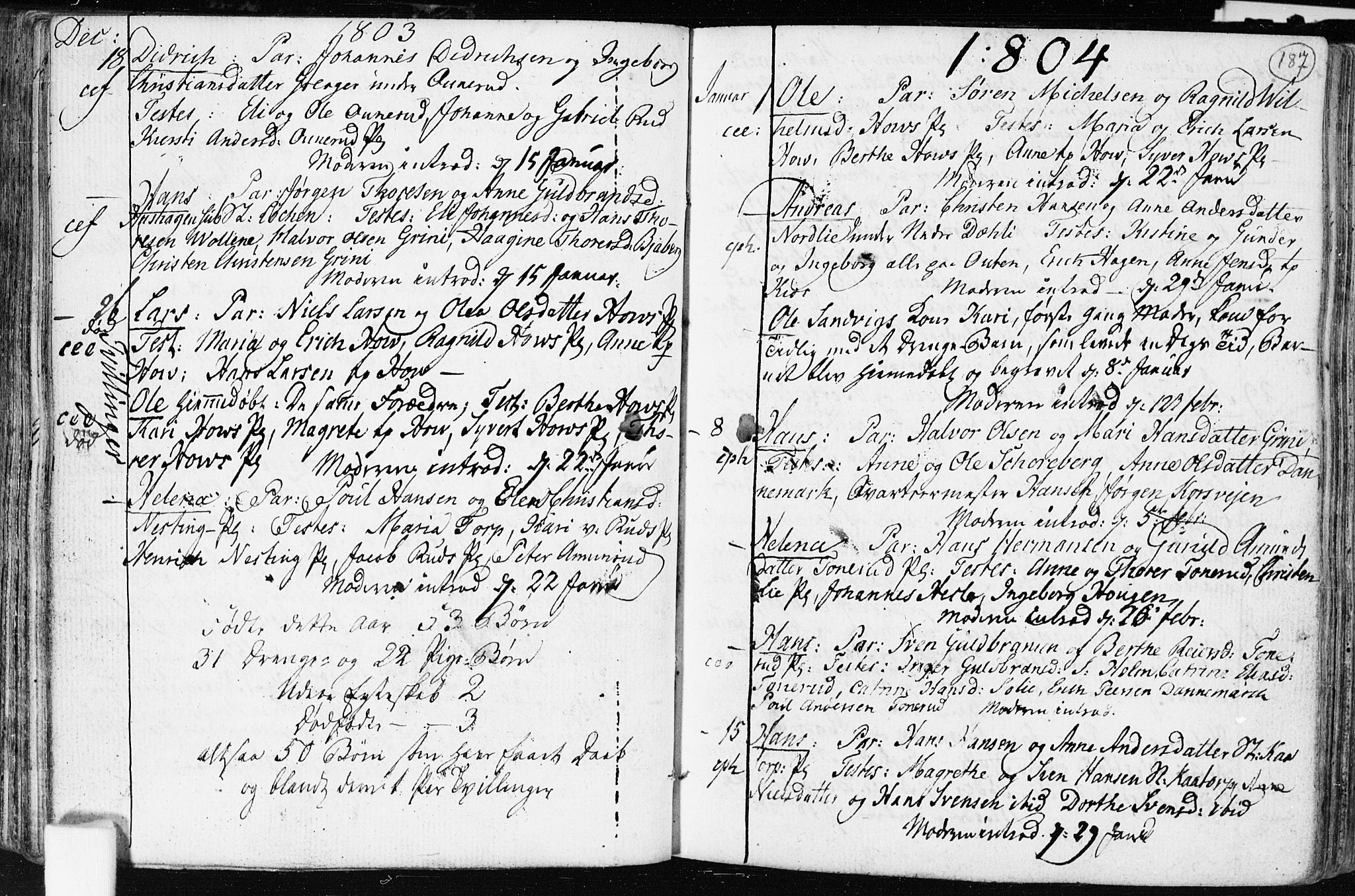 Spydeberg prestekontor Kirkebøker, SAO/A-10924/F/Fa/L0003: Ministerialbok nr. I 3, 1778-1814, s. 187