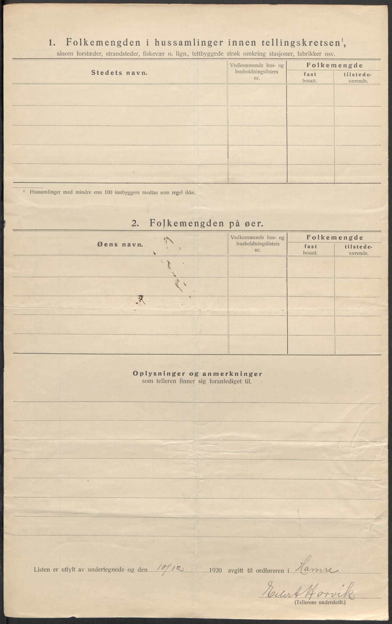 SAB, Folketelling 1920 for 1254 Hamre herred, 1920, s. 38