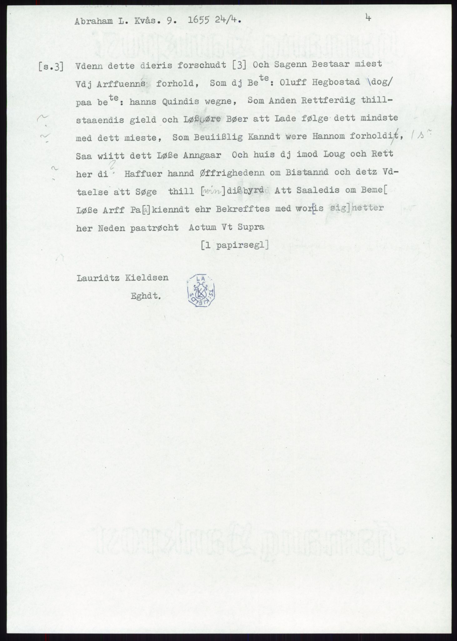 Samlinger til kildeutgivelse, Diplomavskriftsamlingen, RA/EA-4053/H/Ha, s. 1905
