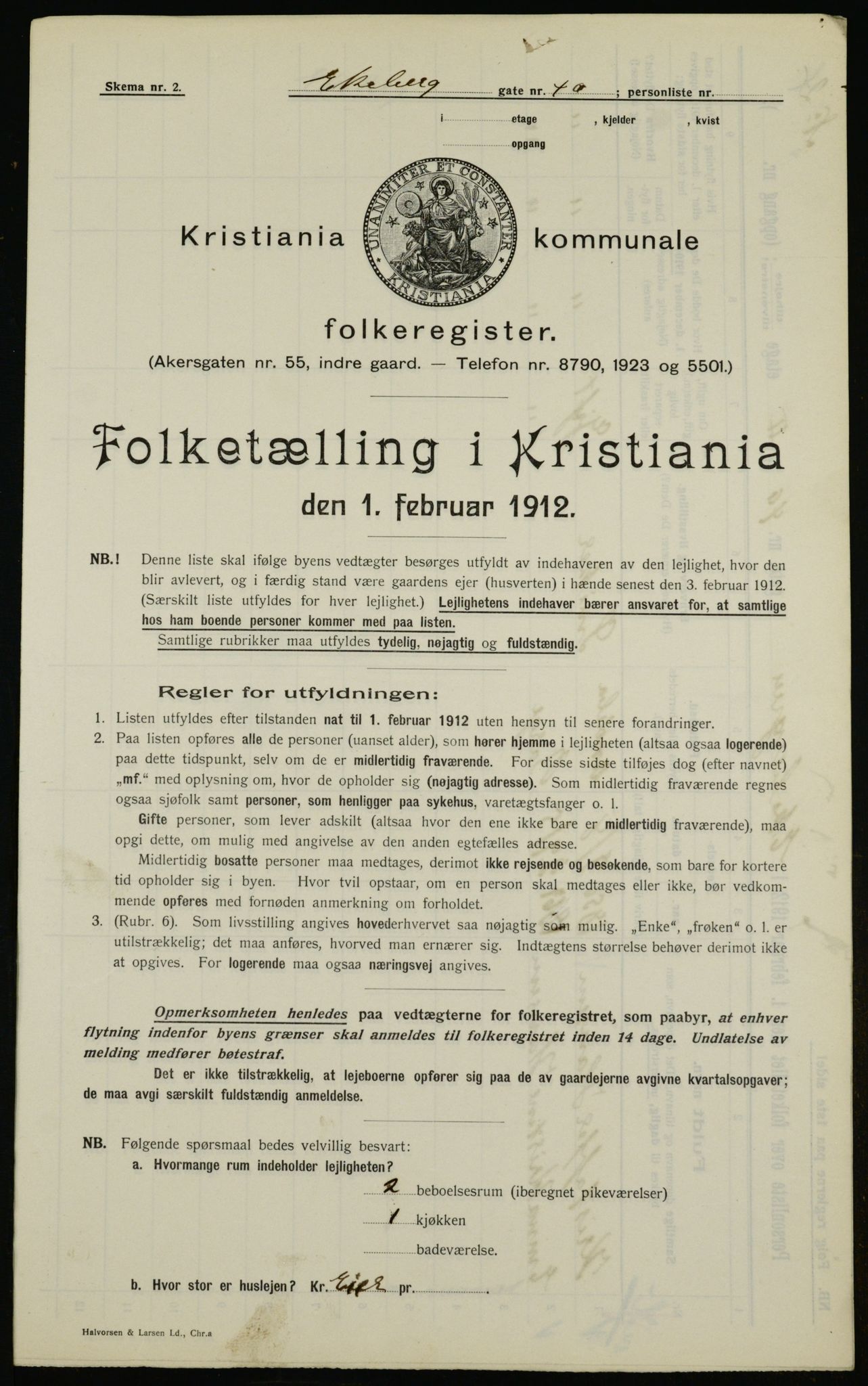 OBA, Kommunal folketelling 1.2.1912 for Kristiania, 1912, s. 20350