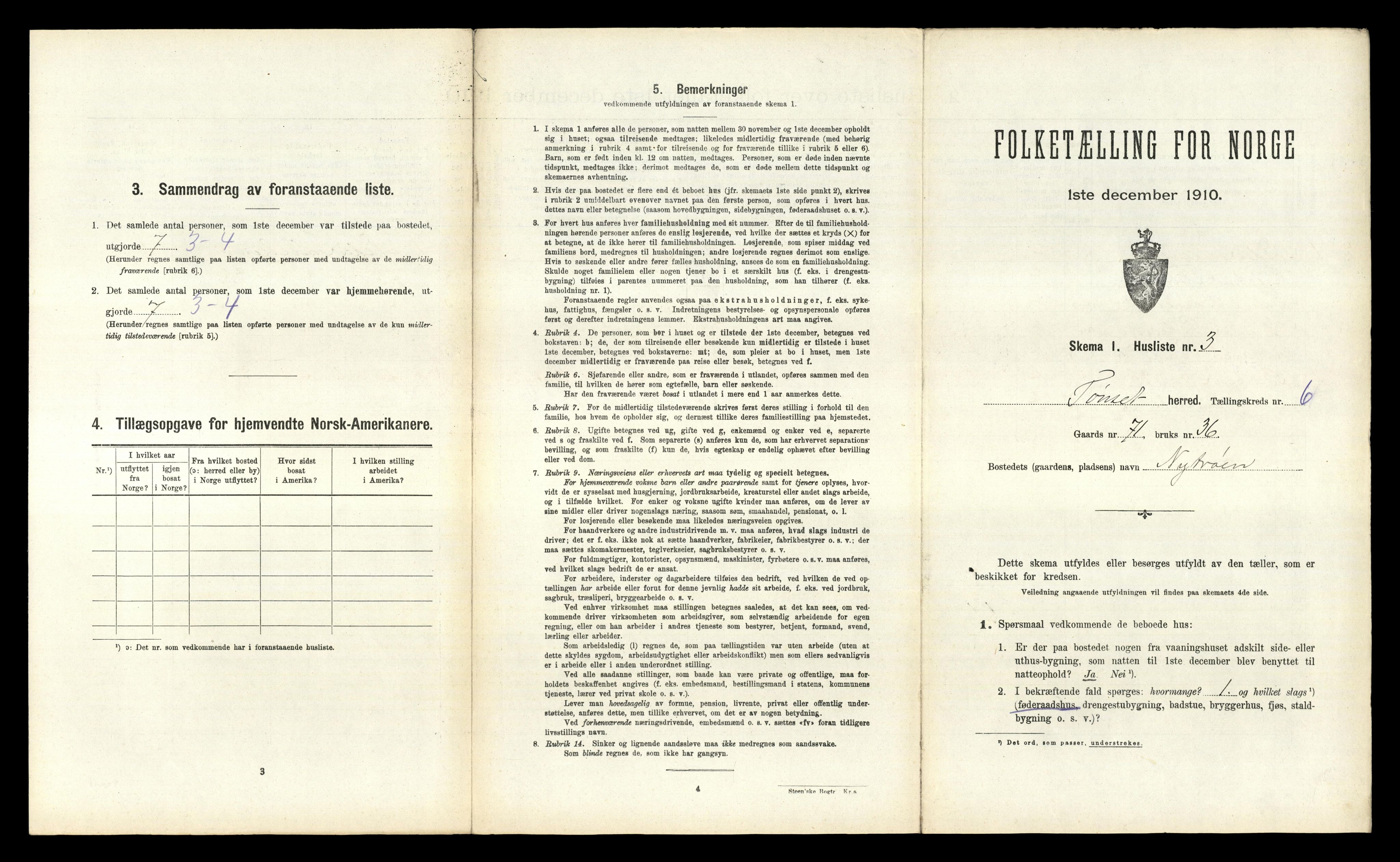RA, Folketelling 1910 for 0437 Tynset herred, 1910, s. 725
