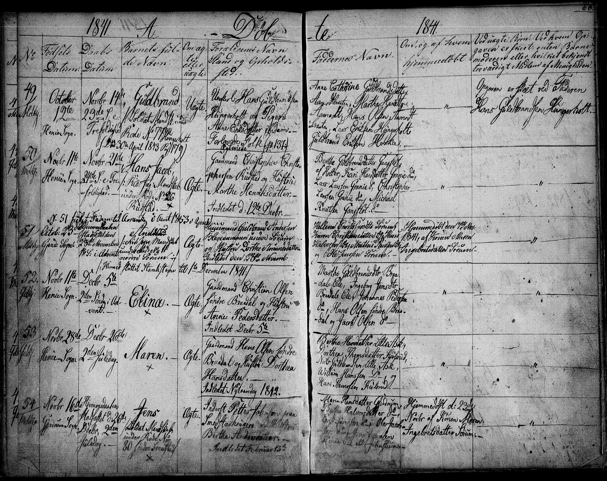 Gjerdrum prestekontor Kirkebøker, AV/SAO-A-10412b/F/Fa/L0005: Ministerialbok nr. I 5, 1835-1845, s. 60