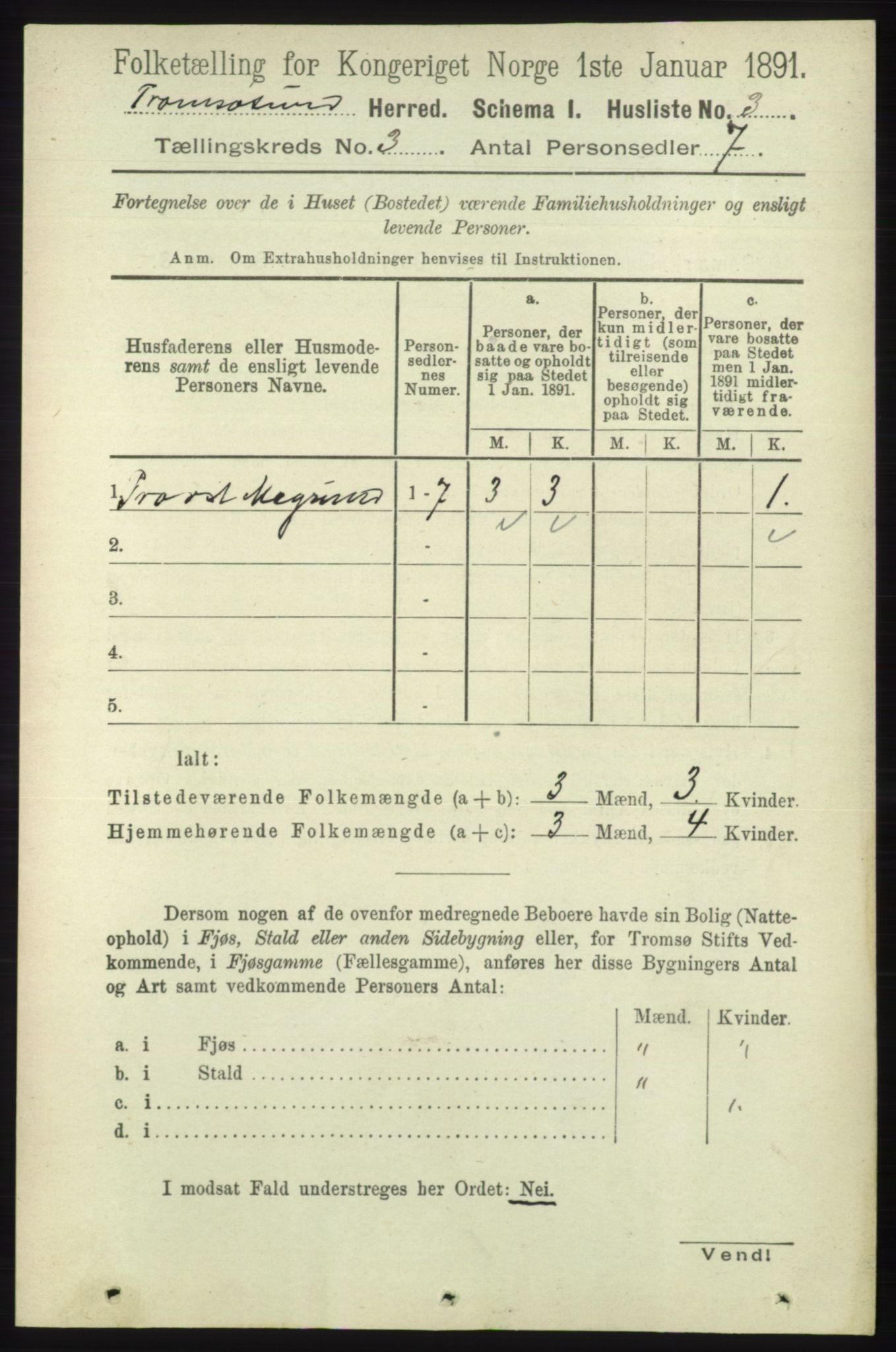 RA, Folketelling 1891 for 1934 Tromsøysund herred, 1891, s. 939