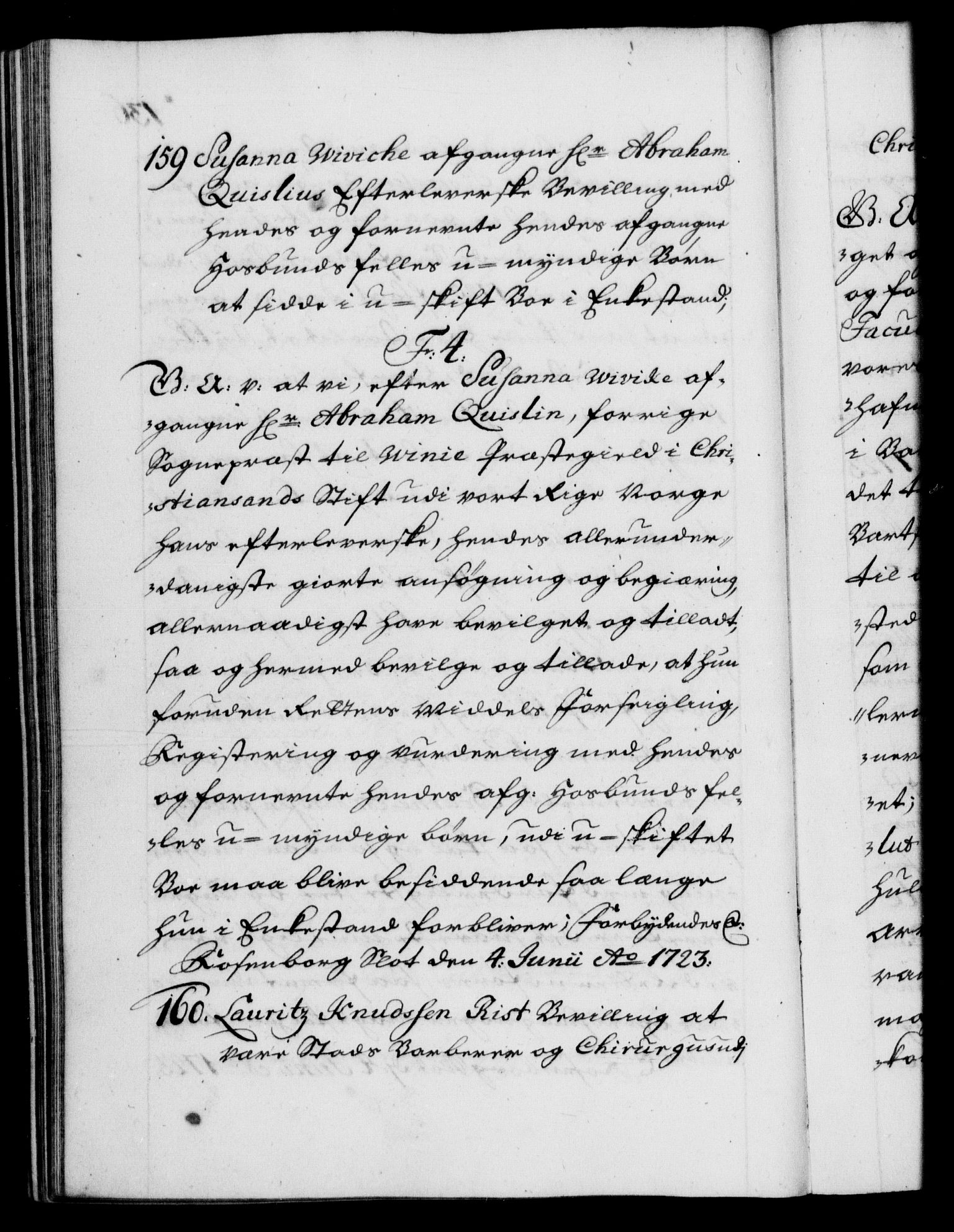 Danske Kanselli 1572-1799, AV/RA-EA-3023/F/Fc/Fca/Fcaa/L0024: Norske registre, 1723-1725, s. 136b