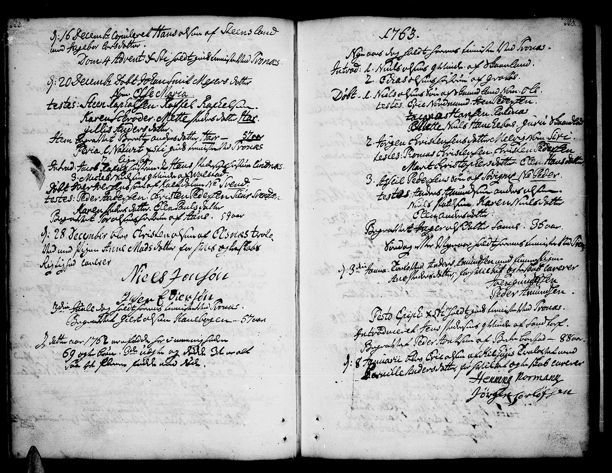 Trondenes sokneprestkontor, AV/SATØ-S-1319/H/Ha/L0002kirke: Ministerialbok nr. 2, 1751-1781, s. 222-223
