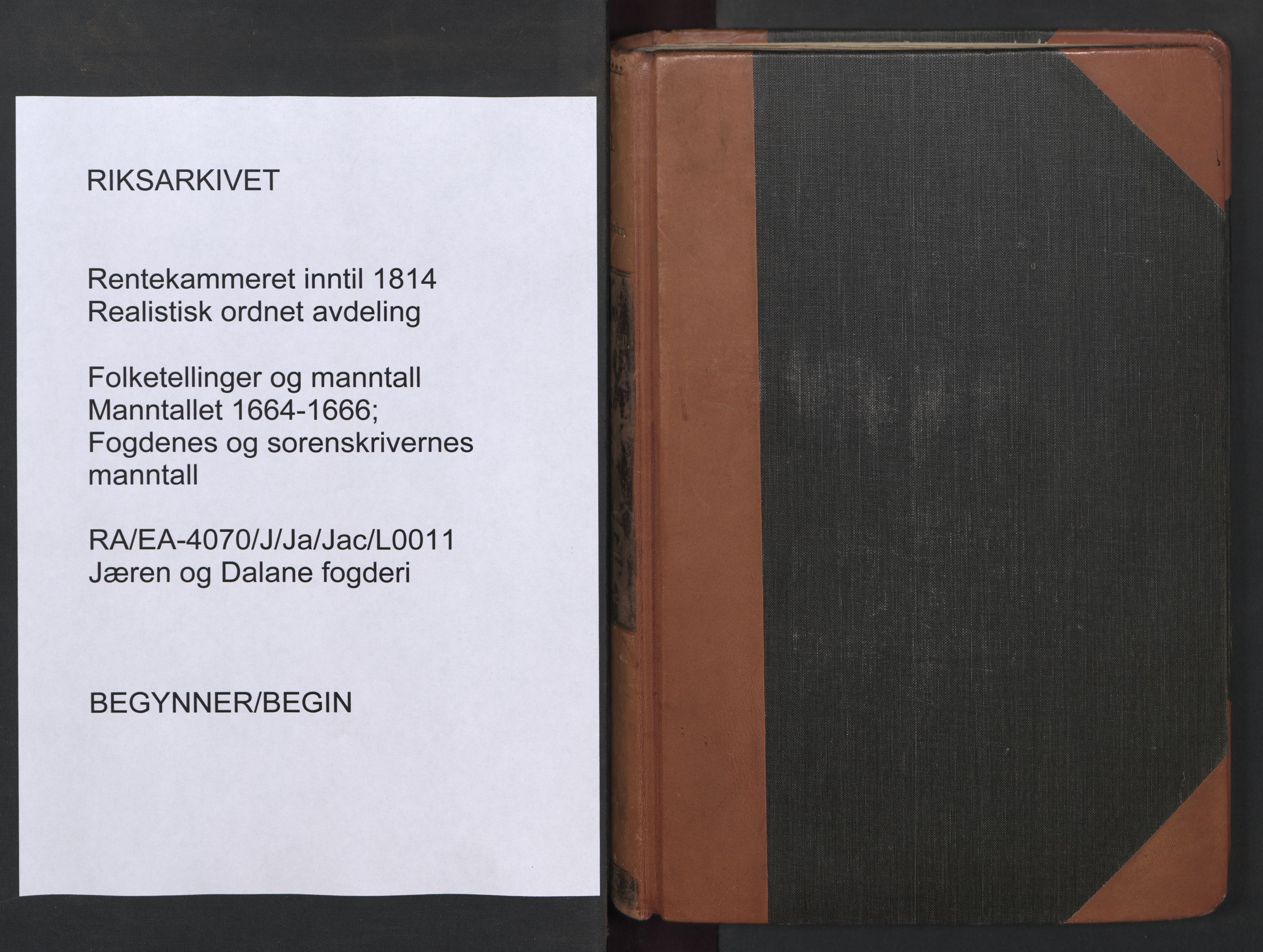 RA, Fogdenes og sorenskrivernes manntall 1664-1666, nr. 11: Jæren og Dalane fogderi, 1664