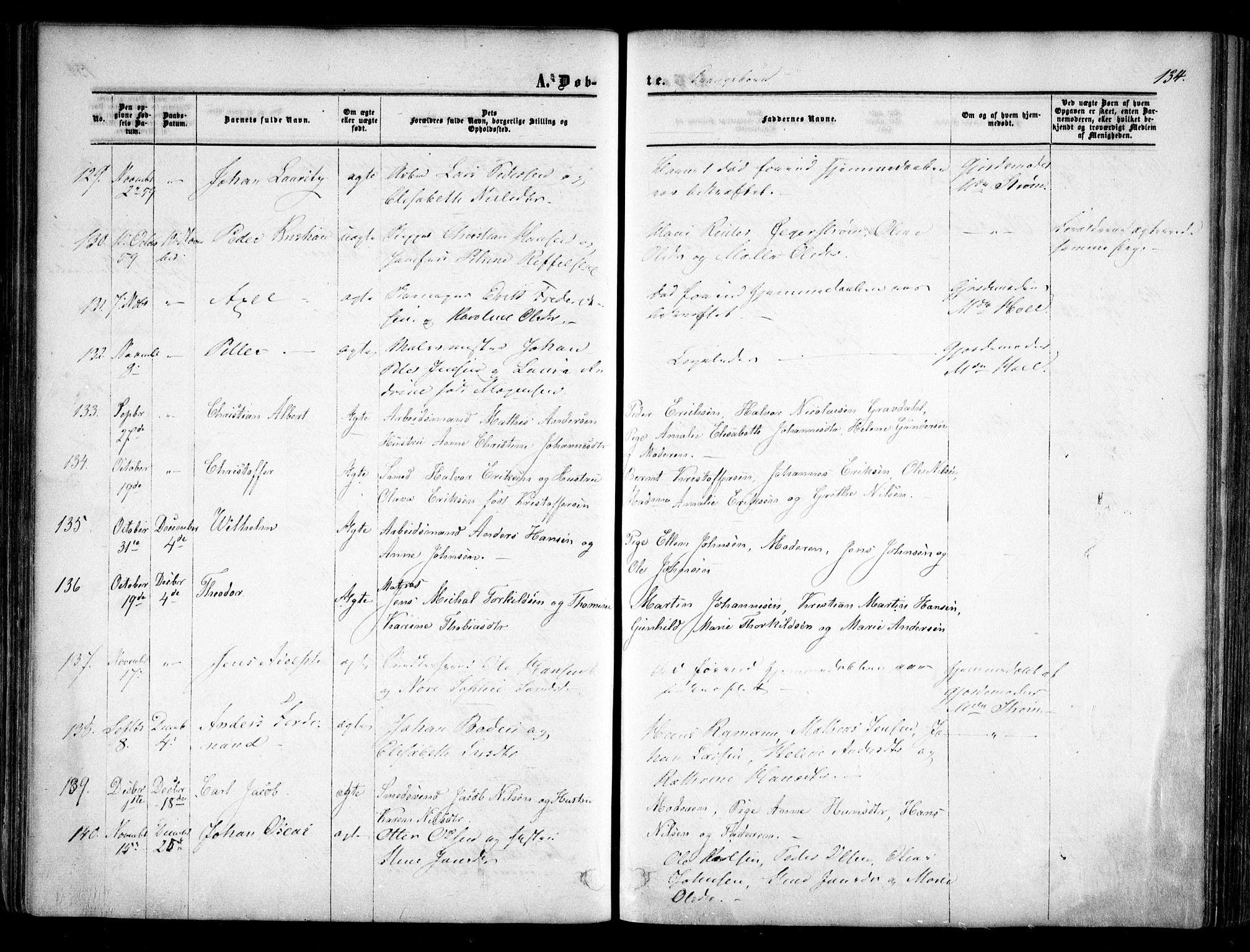 Halden prestekontor Kirkebøker, AV/SAO-A-10909/F/Fa/L0007: Ministerialbok nr. I 7, 1857-1865, s. 134