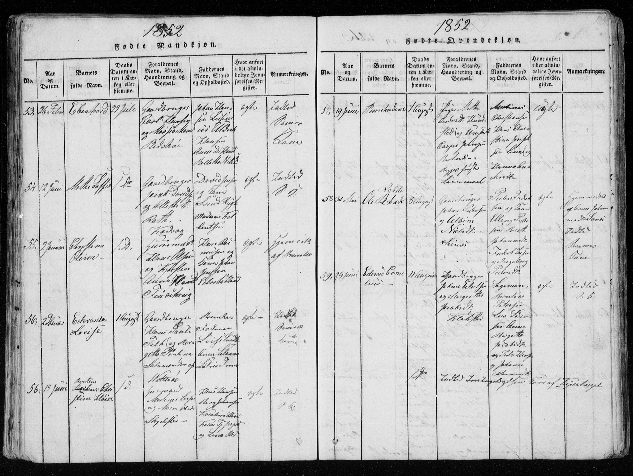 Ministerialprotokoller, klokkerbøker og fødselsregistre - Nordland, AV/SAT-A-1459/801/L0026: Klokkerbok nr. 801C01, 1820-1855, s. 134-135