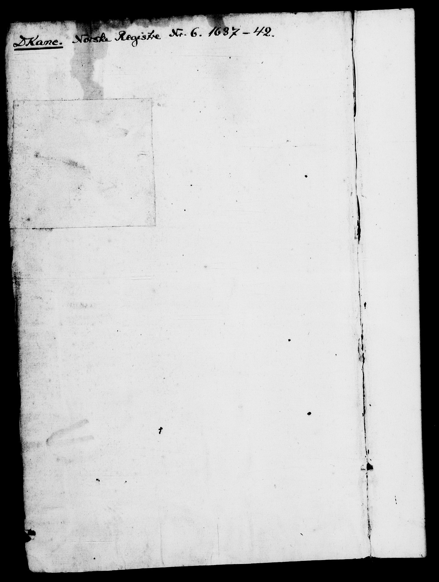 Danske Kanselli 1572-1799, RA/EA-3023/F/Fc/Fca/Fcaa/L0006: Norske registre (mikrofilm), 1637-1642