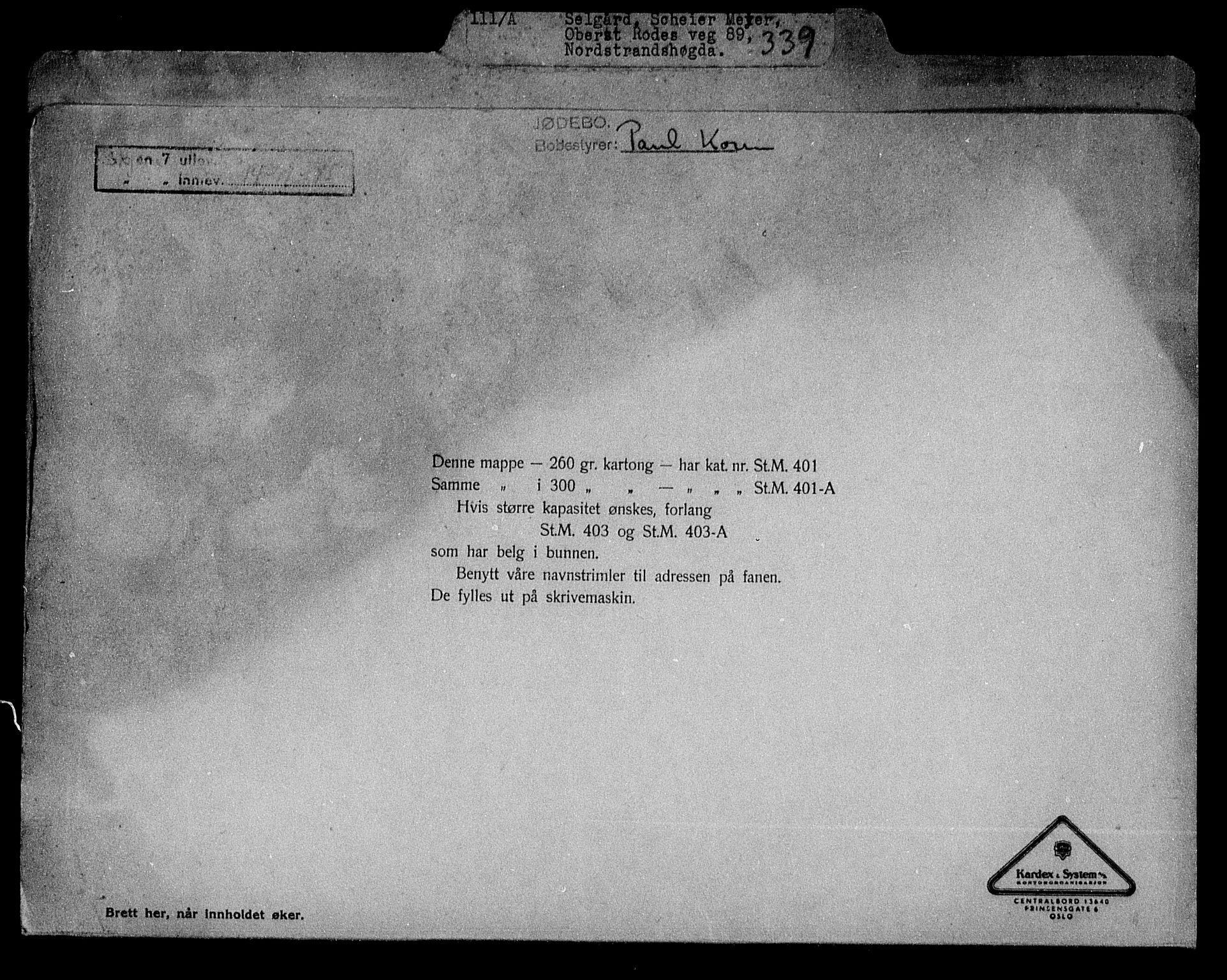 Justisdepartementet, Tilbakeføringskontoret for inndratte formuer, AV/RA-S-1564/H/Hc/Hcc/L0980: --, 1945-1947, s. 2