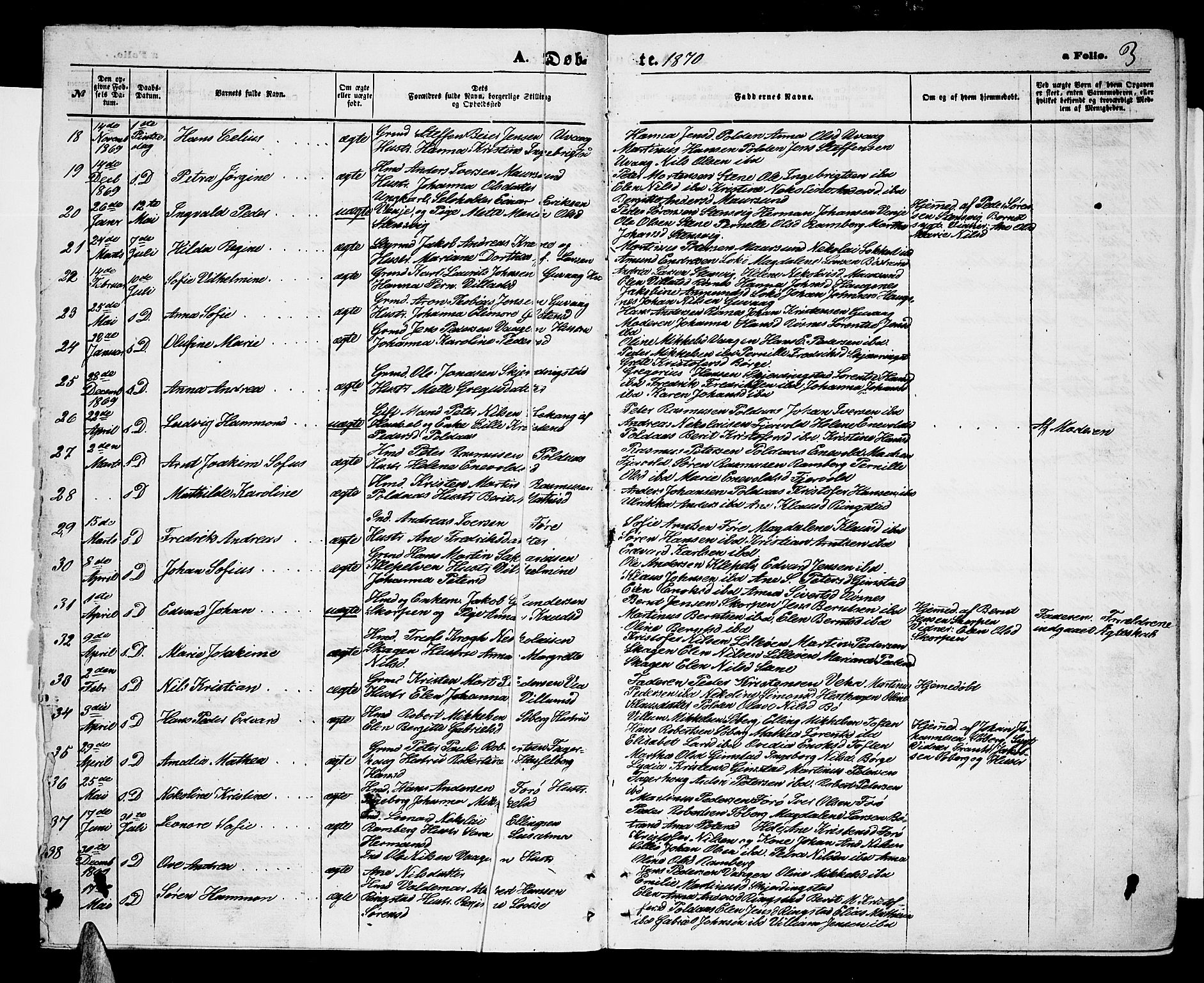 Ministerialprotokoller, klokkerbøker og fødselsregistre - Nordland, AV/SAT-A-1459/891/L1314: Klokkerbok nr. 891C03, 1870-1885, s. 3