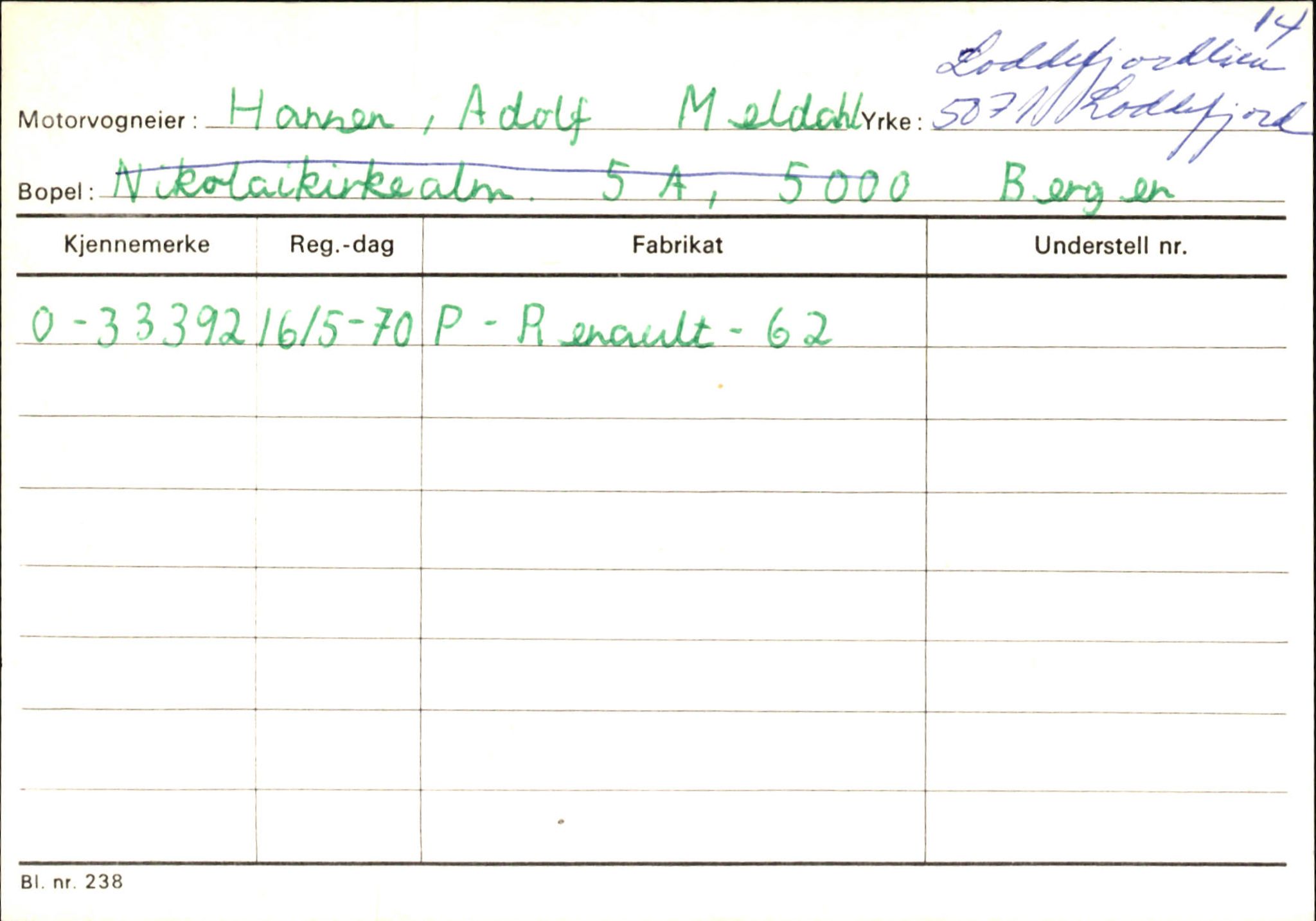 Statens vegvesen, Hordaland vegkontor, SAB/A-5201/2/Hb/L0012: O-eierkort H, 1920-1971, s. 2