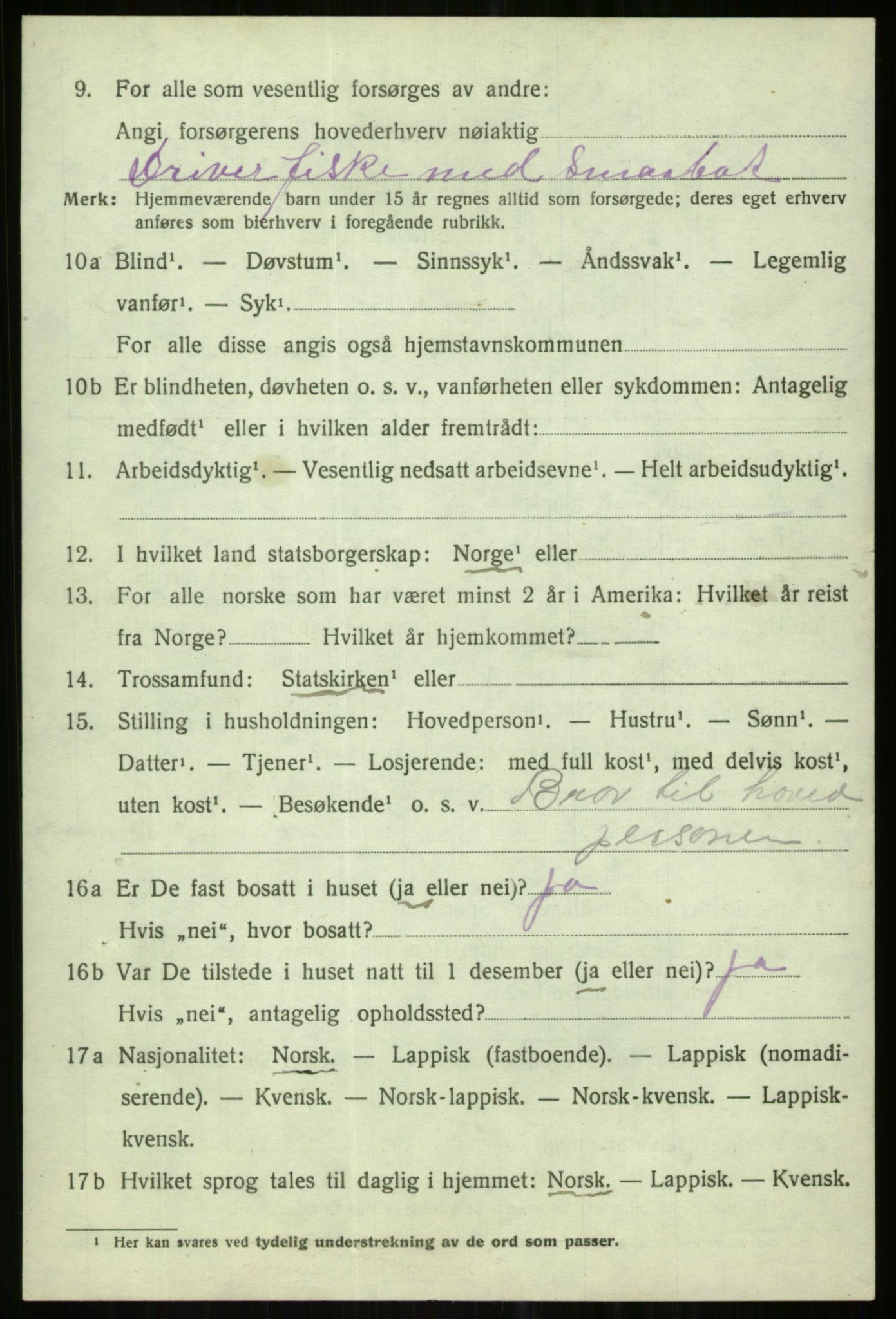 SATØ, Folketelling 1920 for 1936 Karlsøy herred, 1920, s. 4005