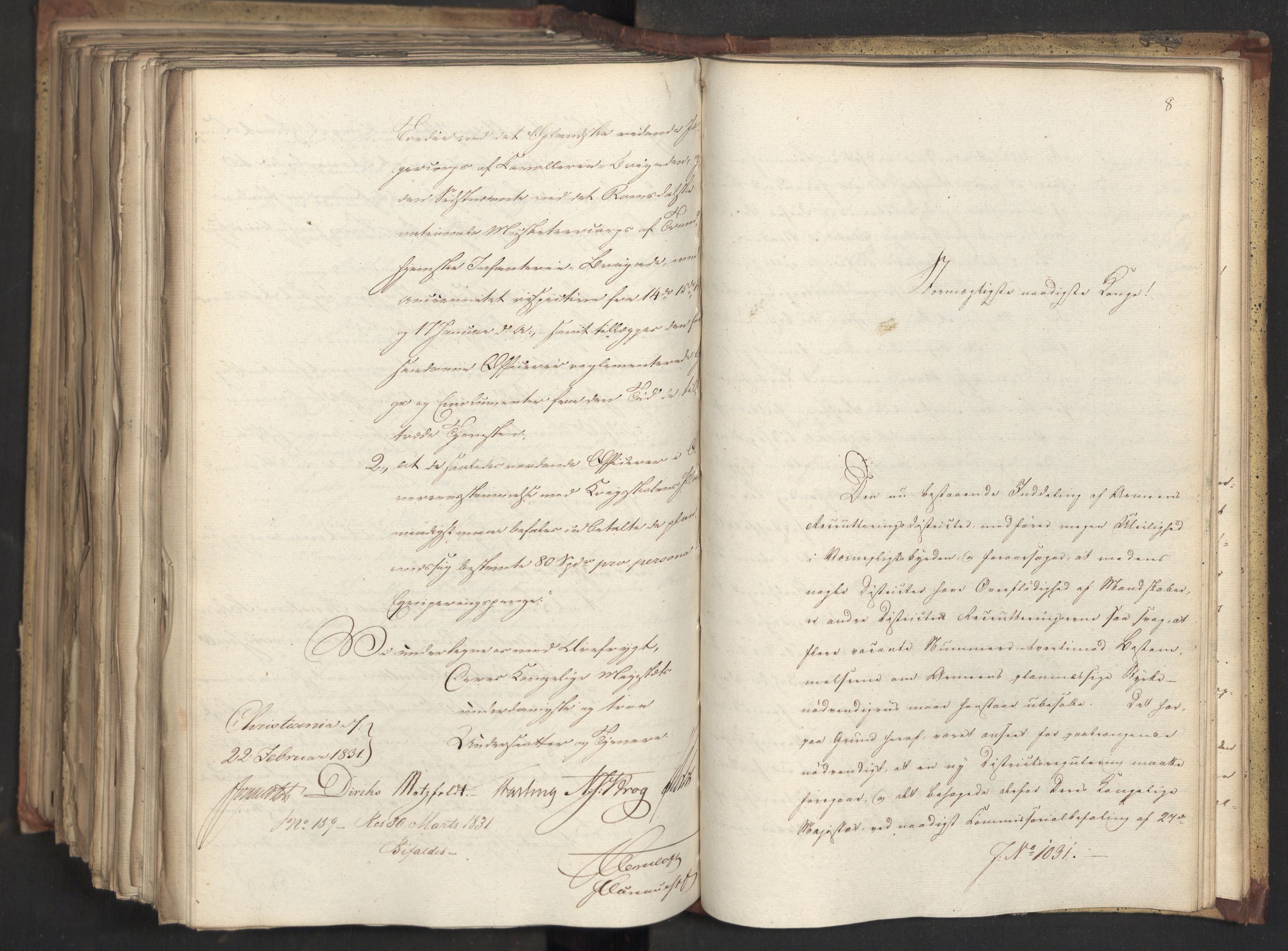 Statsrådsavdelingen i Stockholm, AV/RA-S-1003/D/Da/L0069: Regjeringsinnstillinger nr. 877-1046, 1831, s. 546