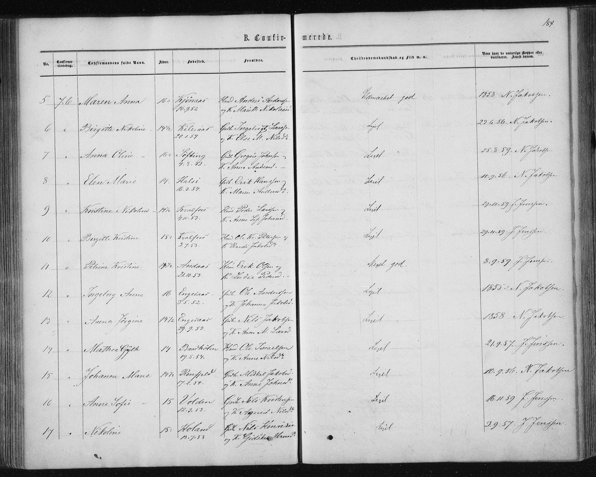 Ministerialprotokoller, klokkerbøker og fødselsregistre - Nordland, AV/SAT-A-1459/820/L0294: Ministerialbok nr. 820A15, 1866-1879, s. 184