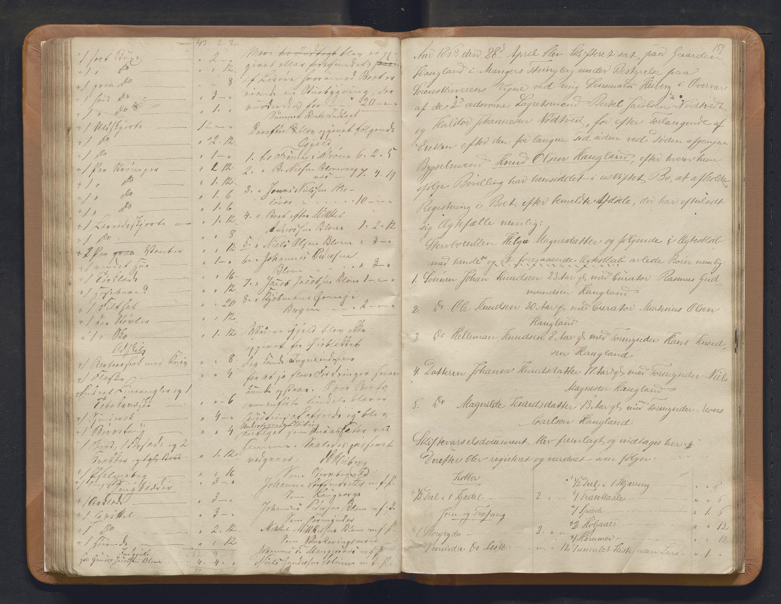 Nordhordland sorenskrivar, AV/SAB-A-2901/1/H/Hb/L0020: Registreringsprotokollar, 1859-1865, s. 158-159