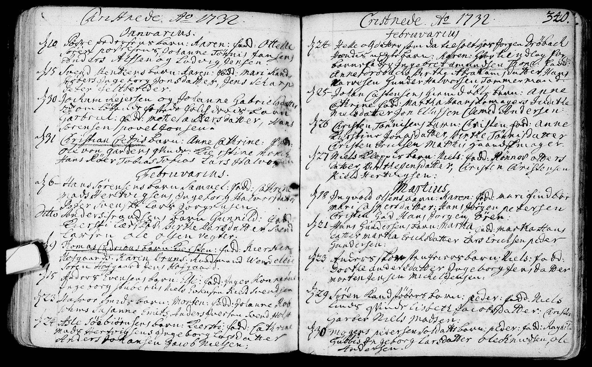 Bragernes kirkebøker, SAKO/A-6/F/Fa/L0003: Ministerialbok nr. I 3, 1706-1734, s. 340