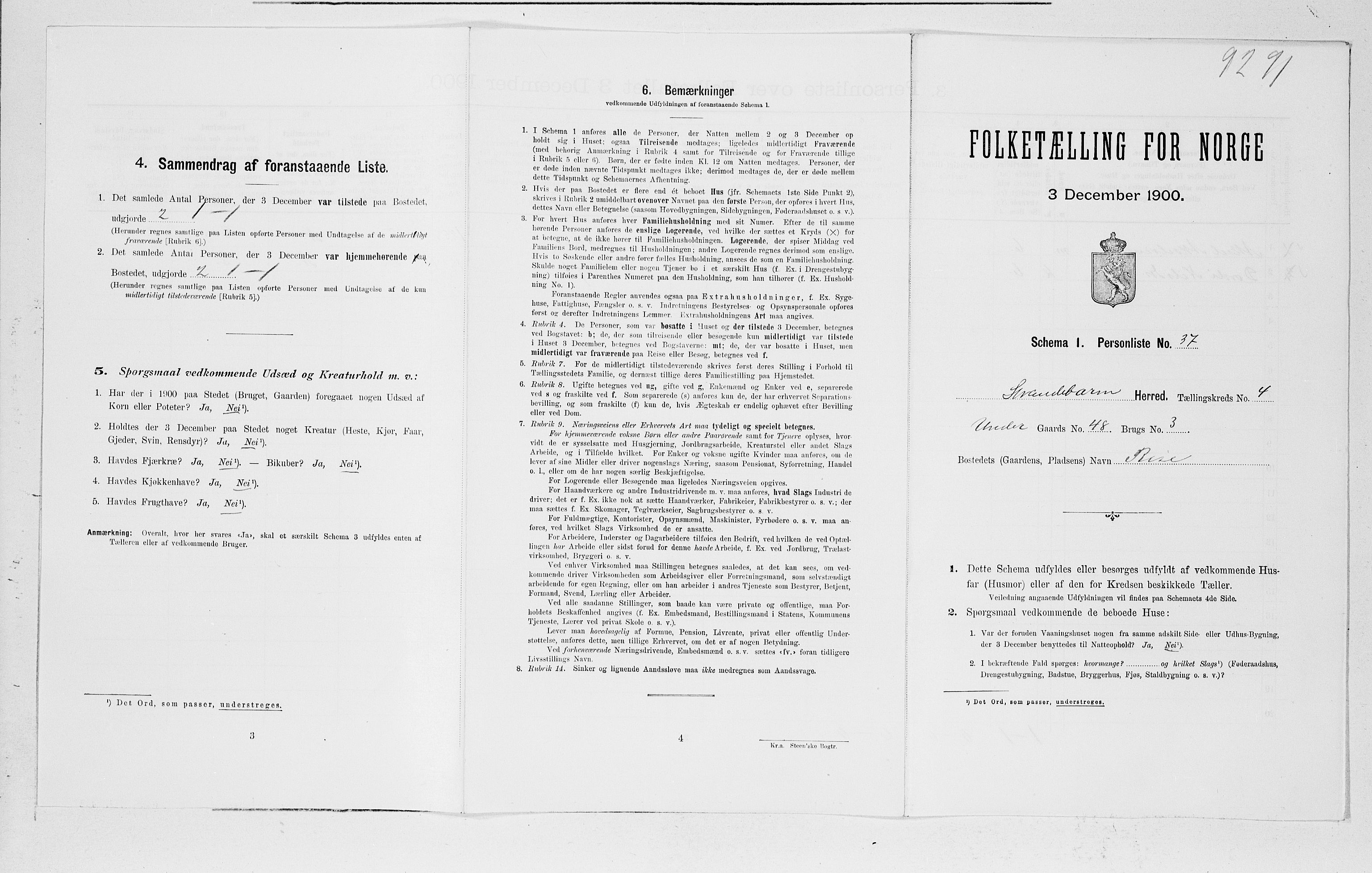 SAB, Folketelling 1900 for 1226 Strandebarm og Varaldsøy herred, 1900, s. 464