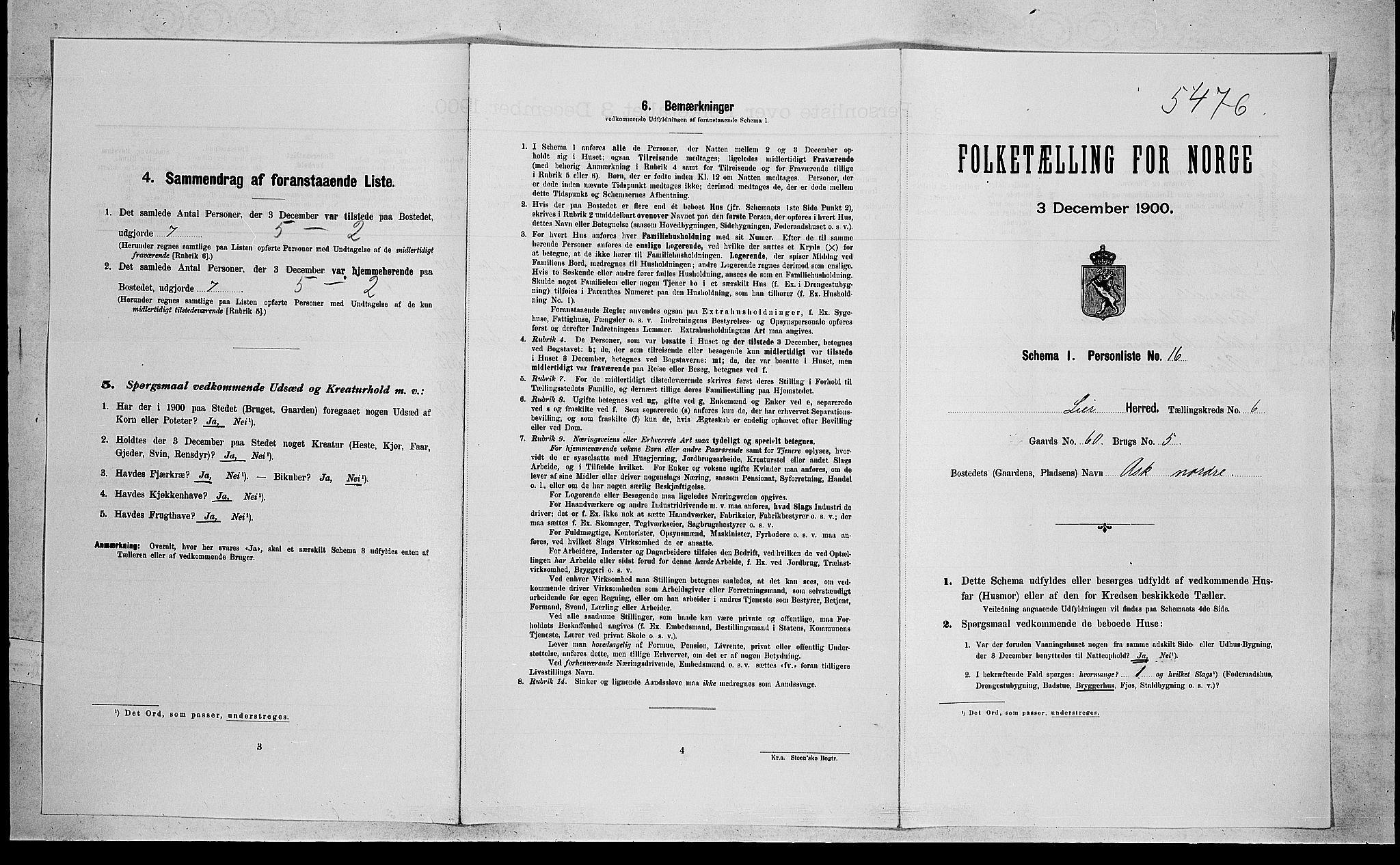 RA, Folketelling 1900 for 0626 Lier herred, 1900, s. 1090