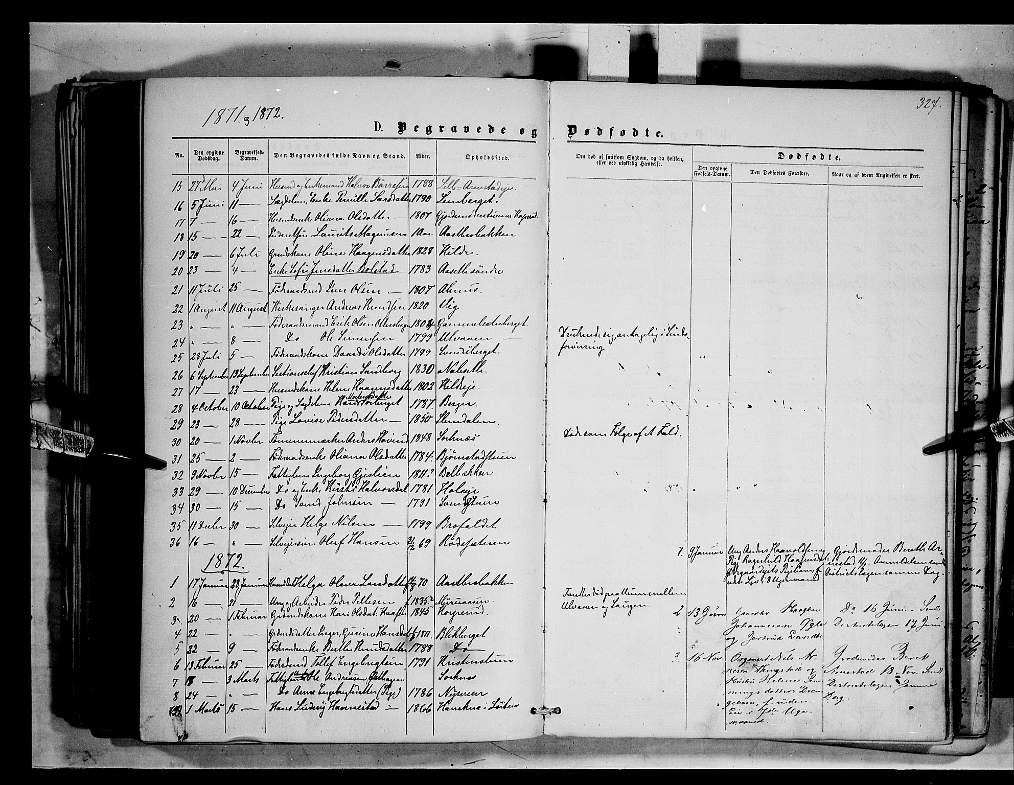 Åmot prestekontor, Hedmark, AV/SAH-PREST-056/H/Ha/Haa/L0008: Ministerialbok nr. 8, 1862-1875, s. 327