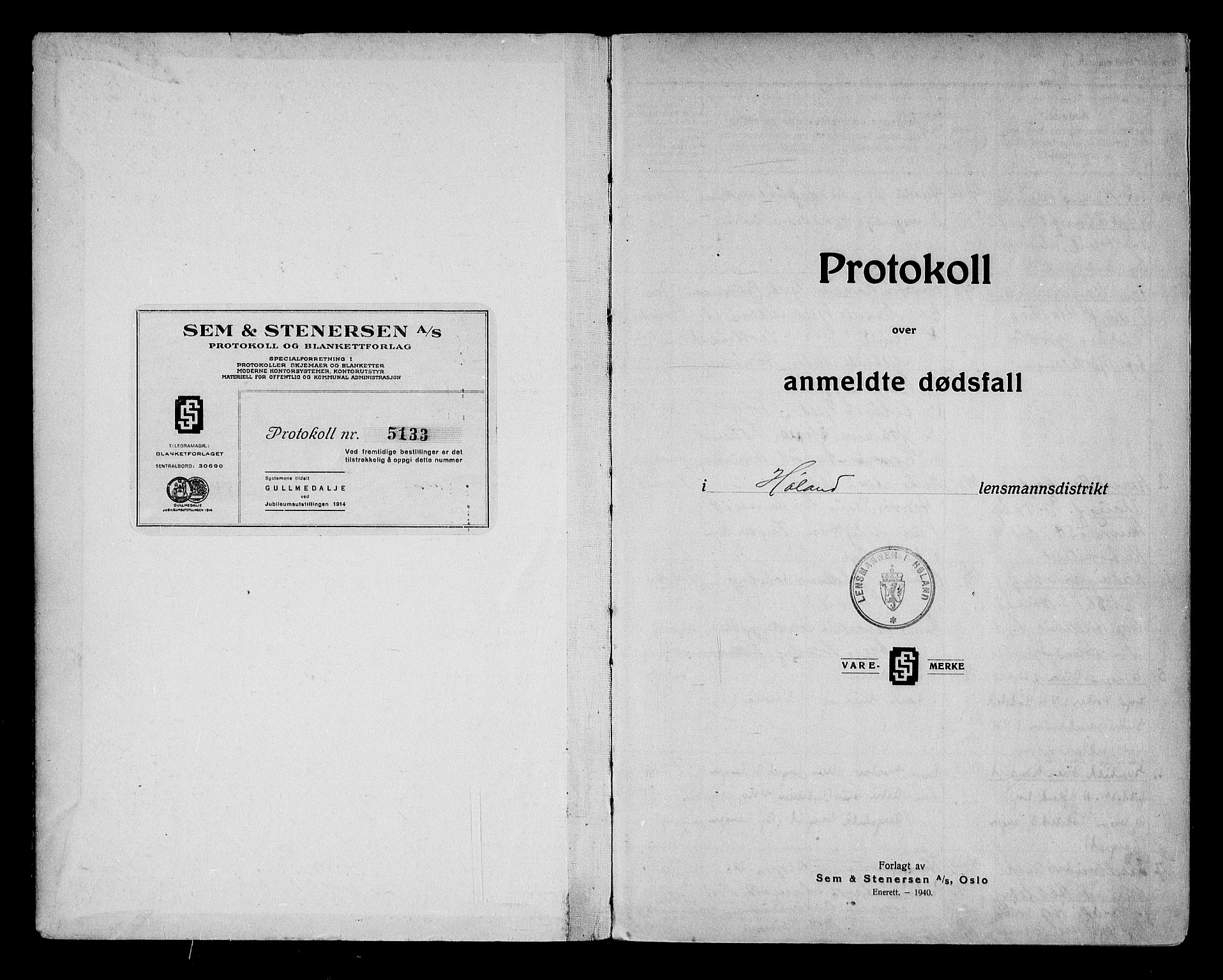 Høland lensmannskontor, AV/SAO-A-10640/H/Ha/L0003: Dødsfallsprotokoll, 1942-1949