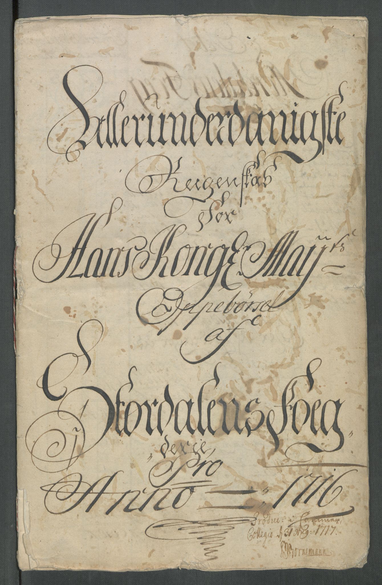 Rentekammeret inntil 1814, Reviderte regnskaper, Fogderegnskap, AV/RA-EA-4092/R62/L4206: Fogderegnskap Stjørdal og Verdal, 1716, s. 5