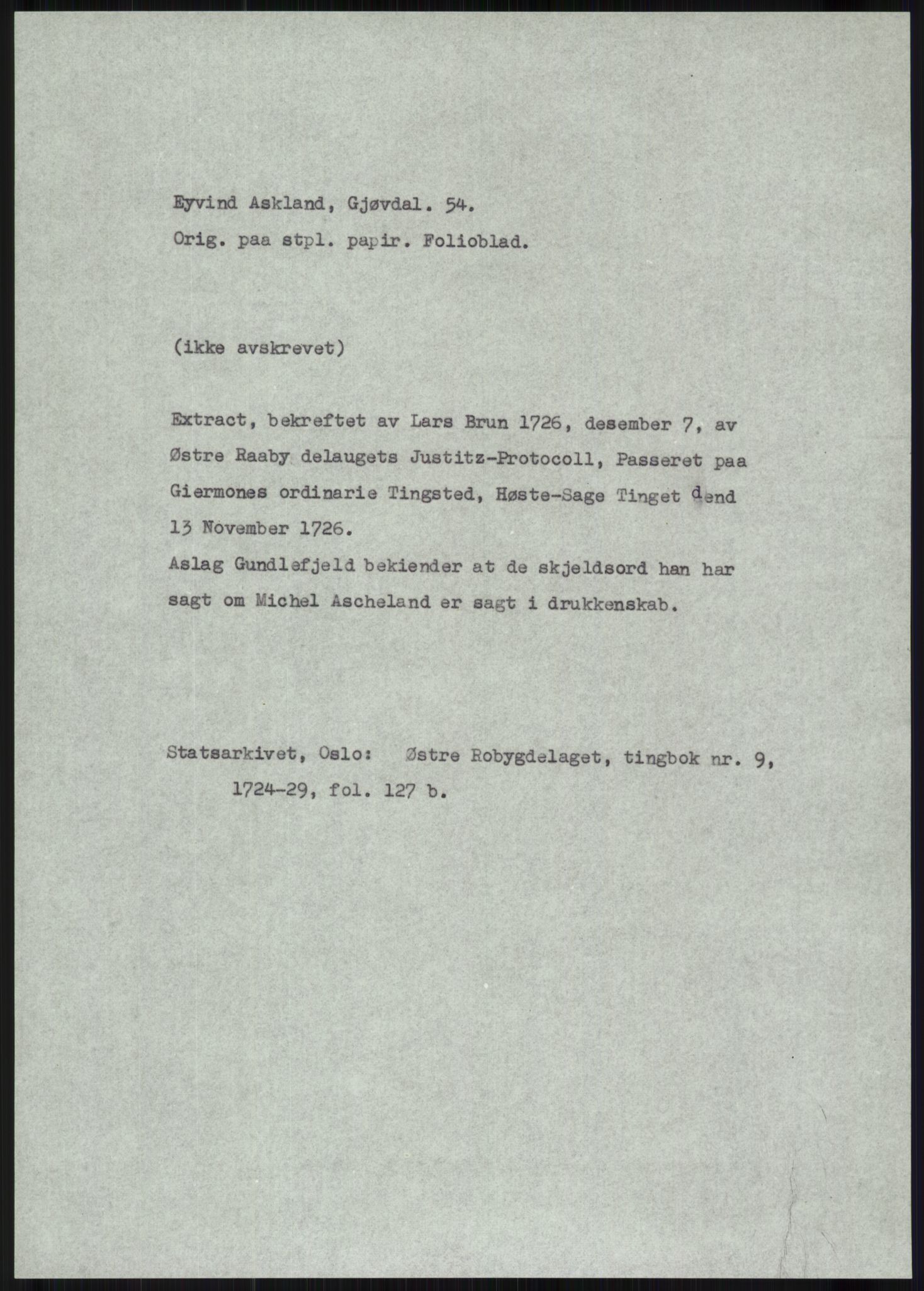 Samlinger til kildeutgivelse, Diplomavskriftsamlingen, RA/EA-4053/H/Ha, s. 305