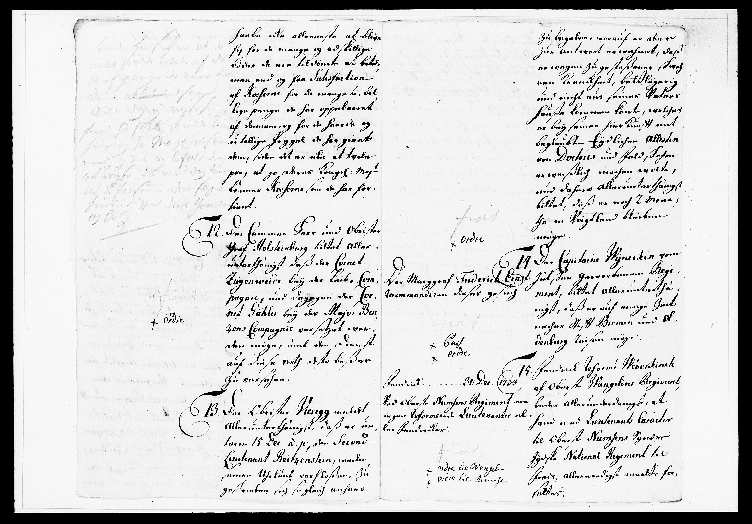 Krigskollegiet, Krigskancelliet, DRA/A-0006/-/1138-1142: Refererede sager, 1737, s. 49