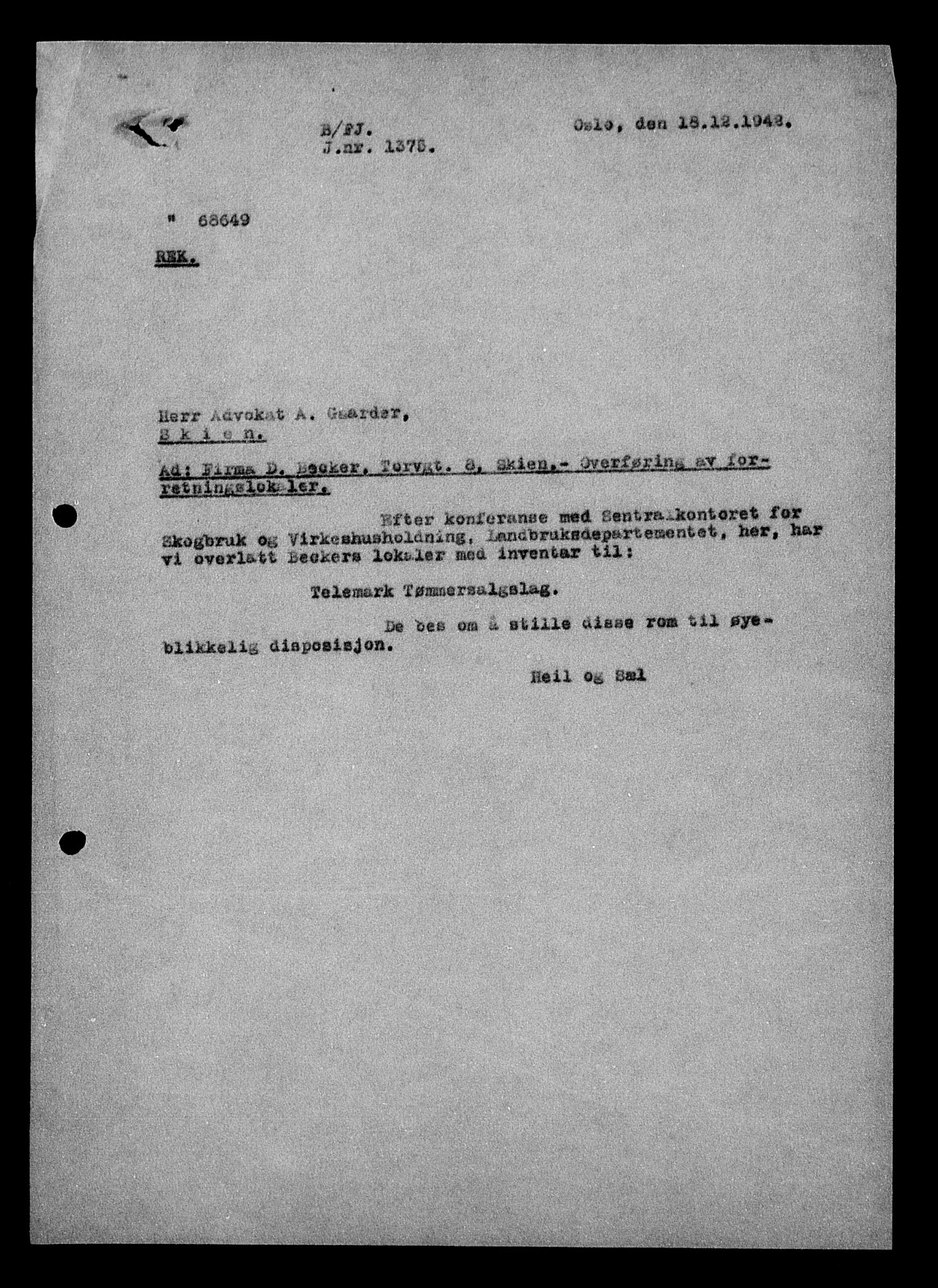 Justisdepartementet, Tilbakeføringskontoret for inndratte formuer, AV/RA-S-1564/H/Hc/Hcd/L0990: --, 1945-1947, s. 43