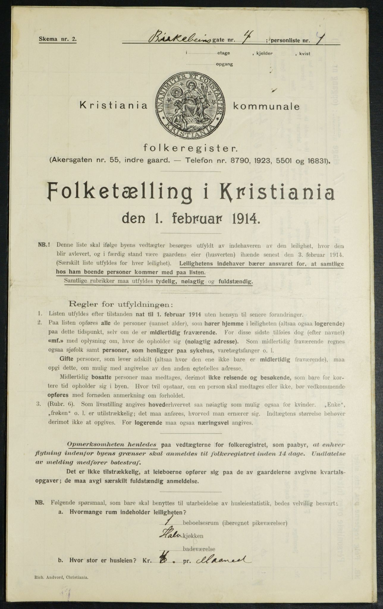 OBA, Kommunal folketelling 1.2.1914 for Kristiania, 1914, s. 4927