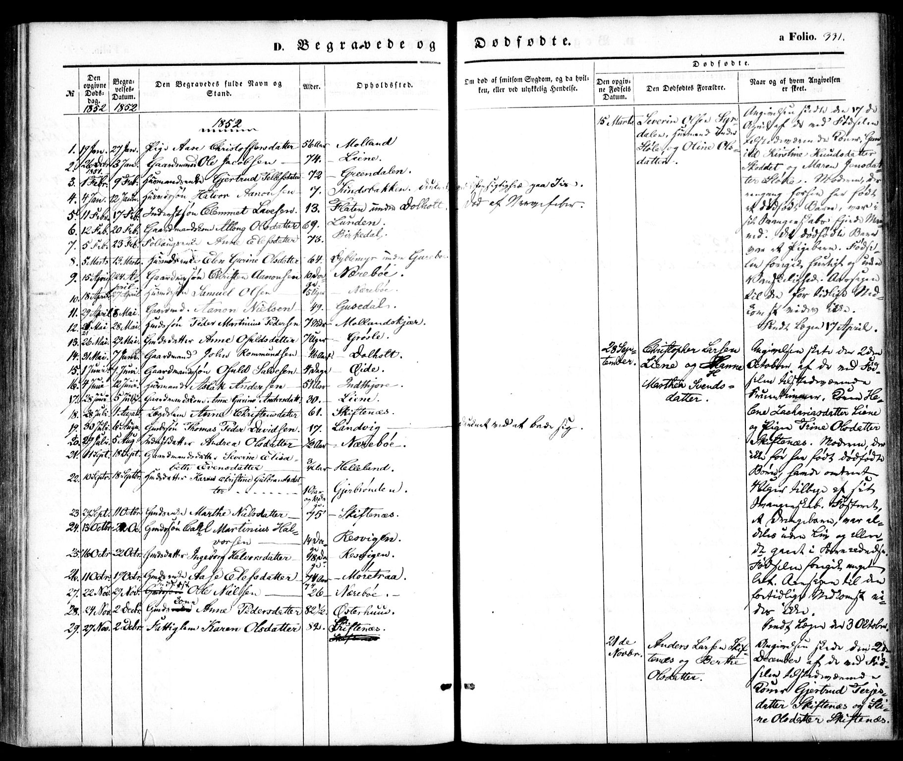 Hommedal sokneprestkontor, SAK/1111-0023/F/Fa/Fab/L0004: Ministerialbok nr. A 4, 1848-1860, s. 331
