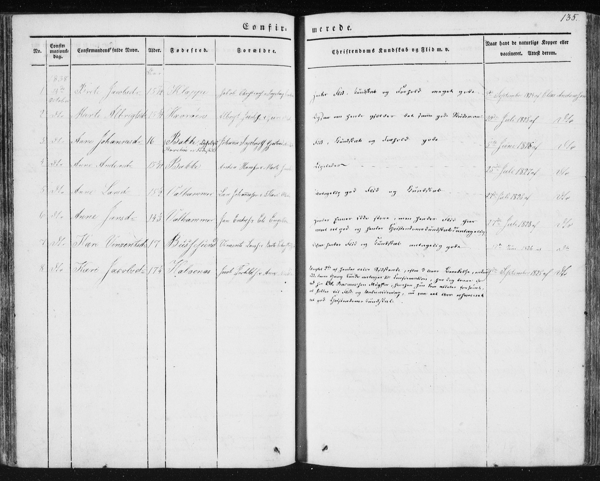 Sund sokneprestembete, AV/SAB-A-99930: Ministerialbok nr. A 13, 1835-1849, s. 135