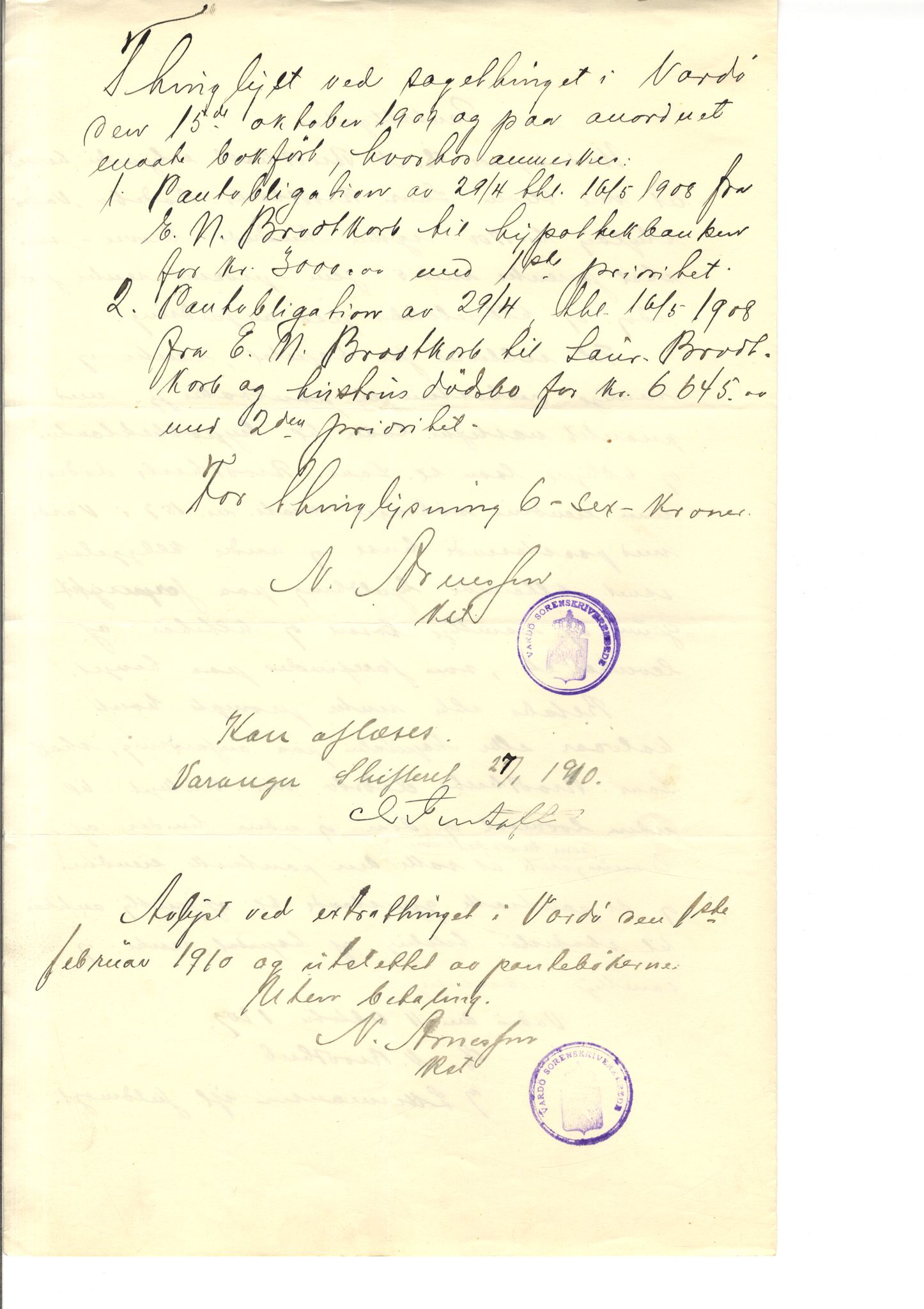 Brodtkorb handel A/S, VAMU/A-0001/Q/Qb/L0002: Skjøter og grunnbrev i Vardø by, 1852-1949, s. 22