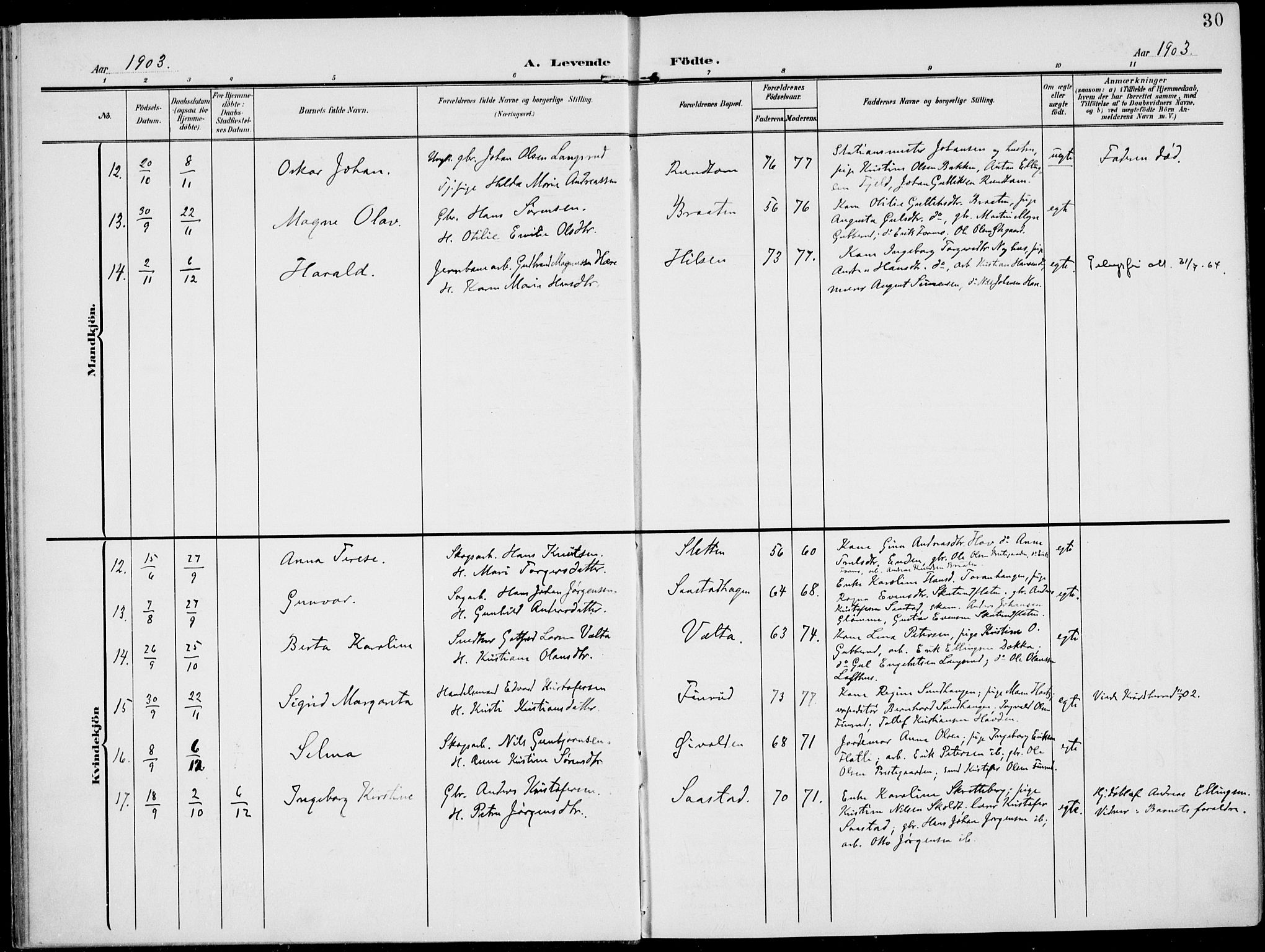 Modum kirkebøker, AV/SAKO-A-234/F/Fa/L0019: Ministerialbok nr. 19, 1890-1914, s. 30
