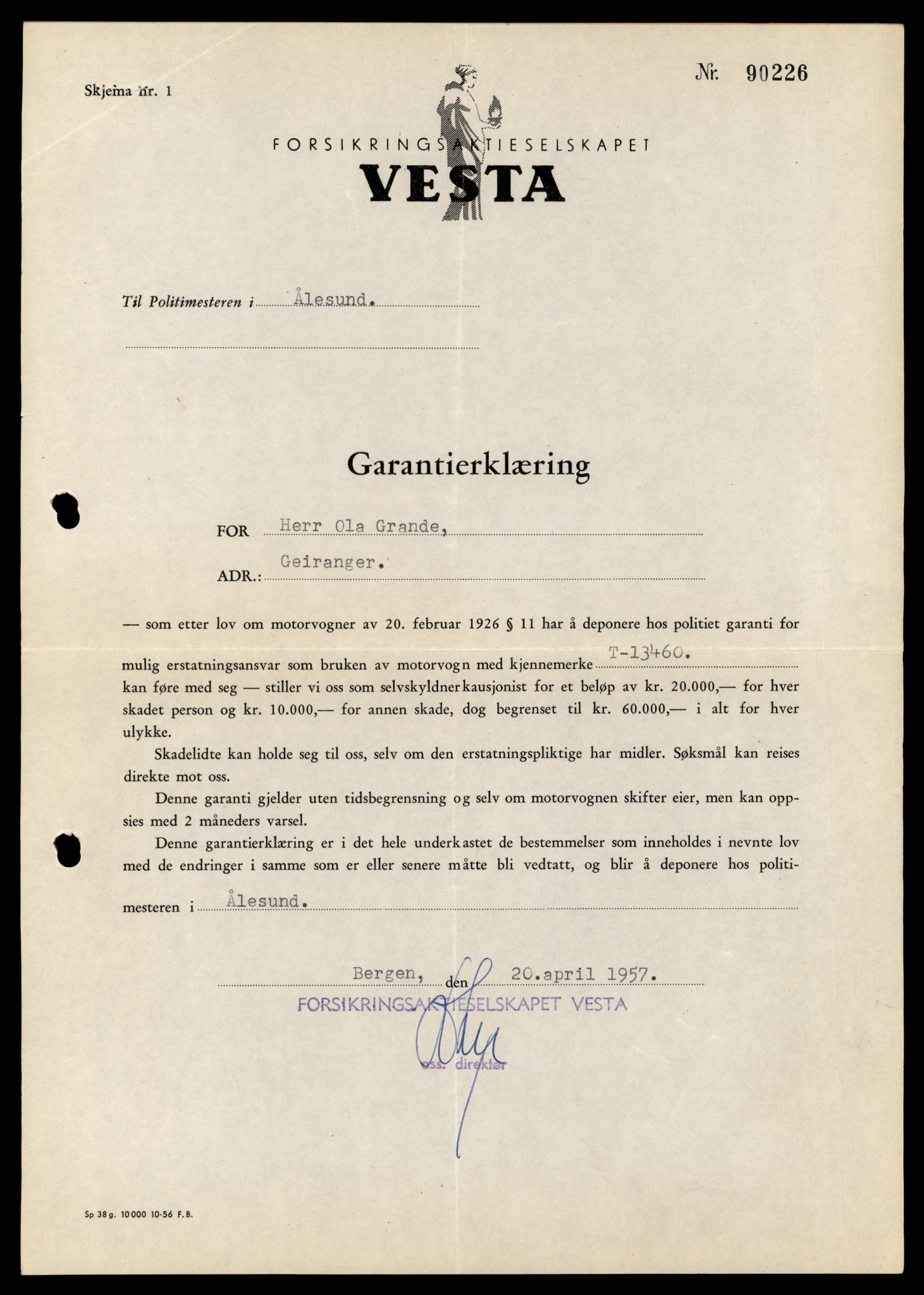 Møre og Romsdal vegkontor - Ålesund trafikkstasjon, AV/SAT-A-4099/F/Fe/L0039: Registreringskort for kjøretøy T 13361 - T 13530, 1927-1998, s. 1707