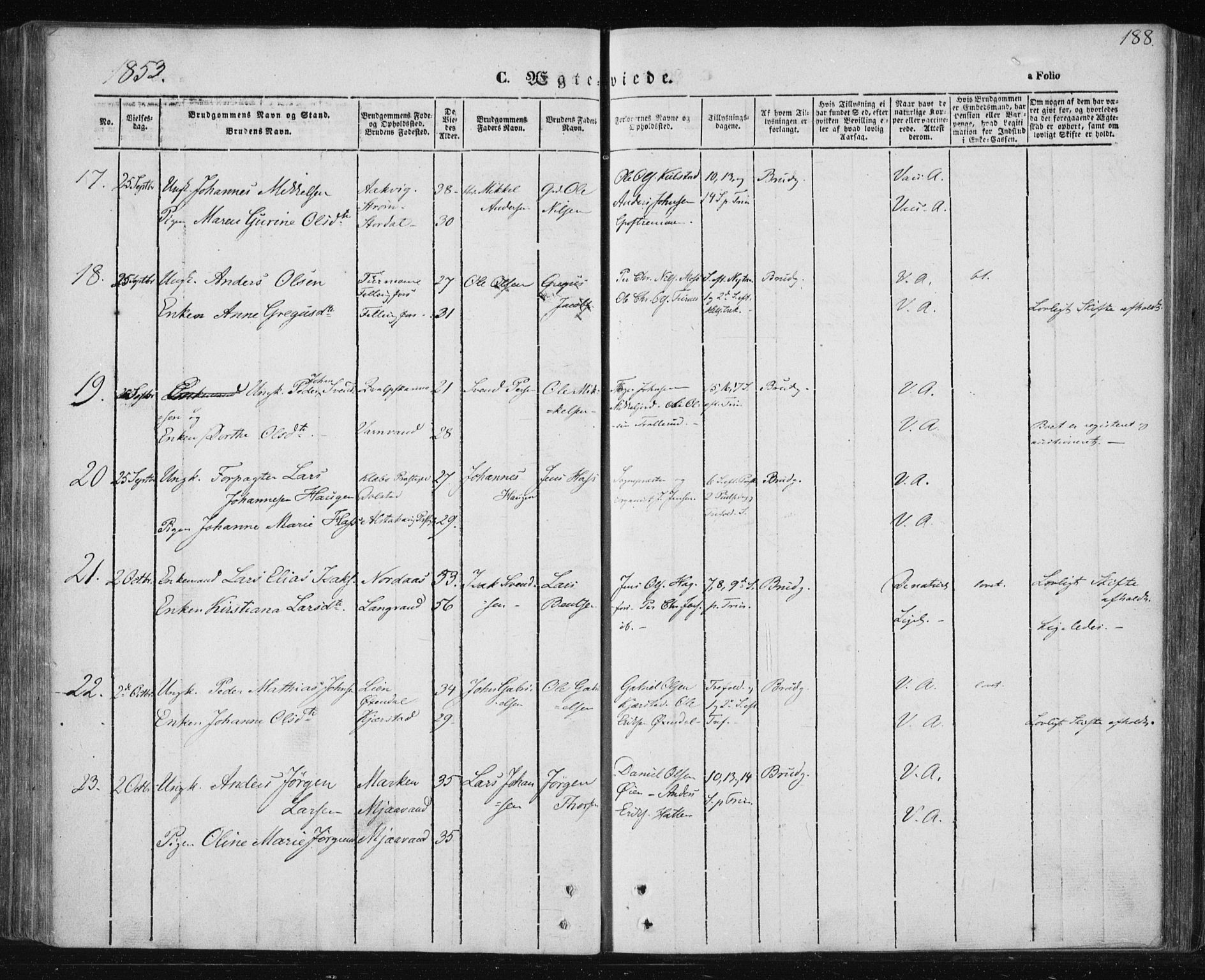 Ministerialprotokoller, klokkerbøker og fødselsregistre - Nordland, AV/SAT-A-1459/820/L0291: Ministerialbok nr. 820A12, 1846-1854, s. 188