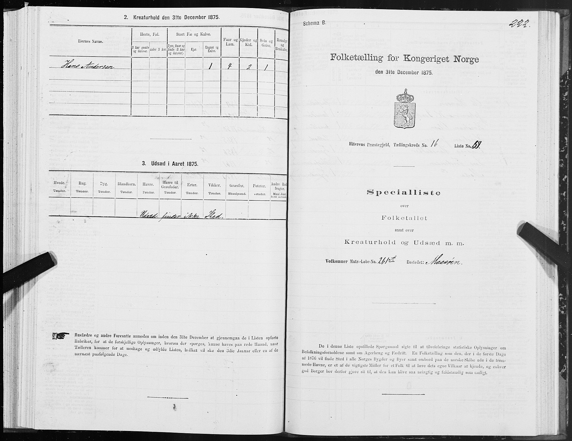 SAT, Folketelling 1875 for 1617P Hitra prestegjeld, 1875, s. 8222