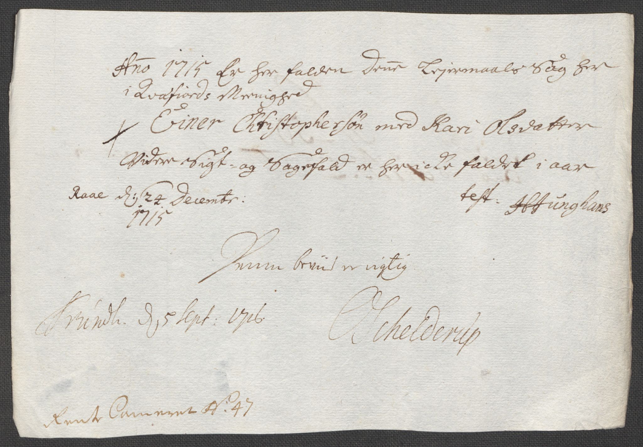 Rentekammeret inntil 1814, Reviderte regnskaper, Fogderegnskap, AV/RA-EA-4092/R68/L4761: Fogderegnskap Senja og Troms, 1715, s. 250