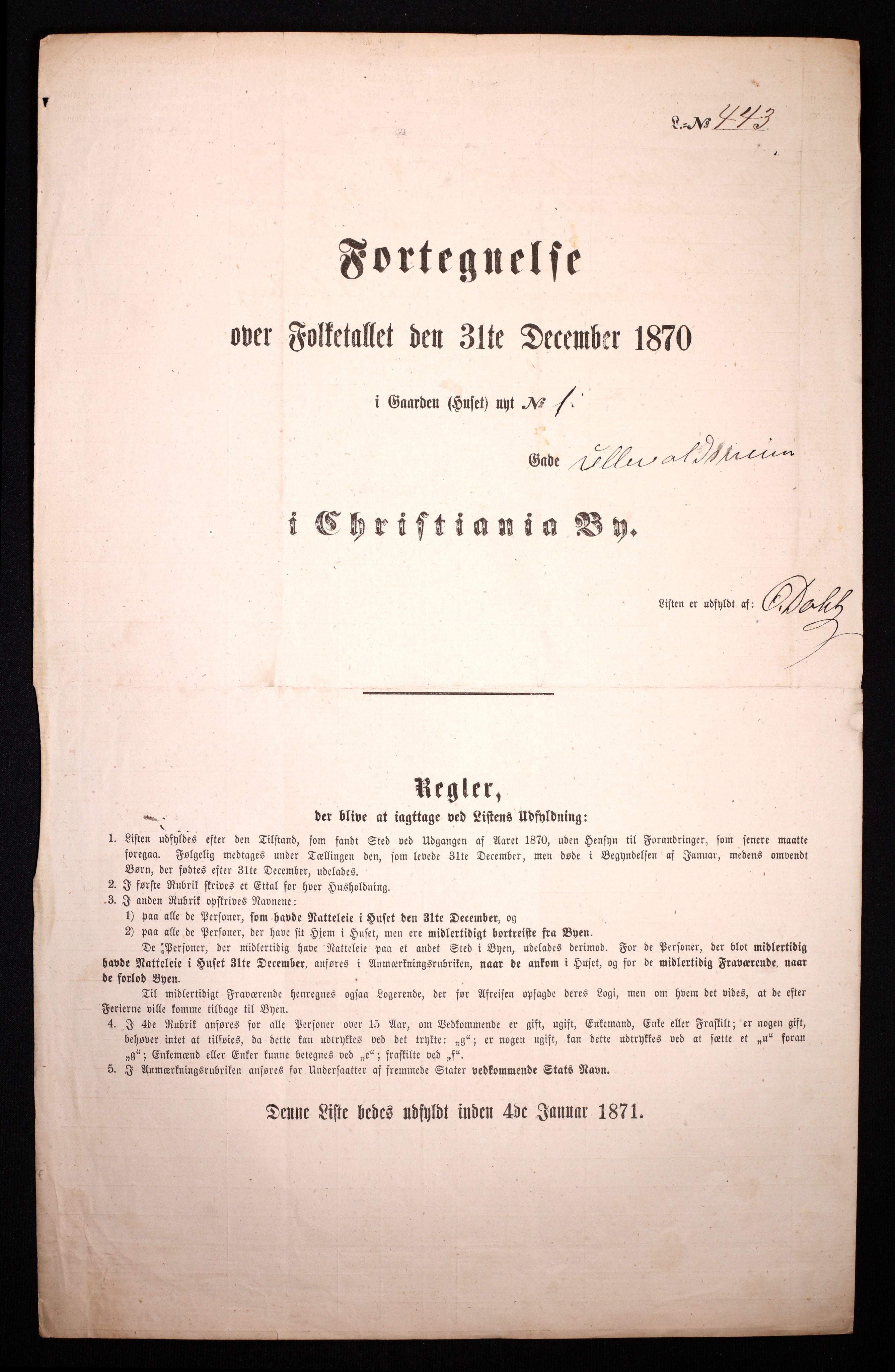 RA, Folketelling 1870 for 0301 Kristiania kjøpstad, 1870, s. 4461