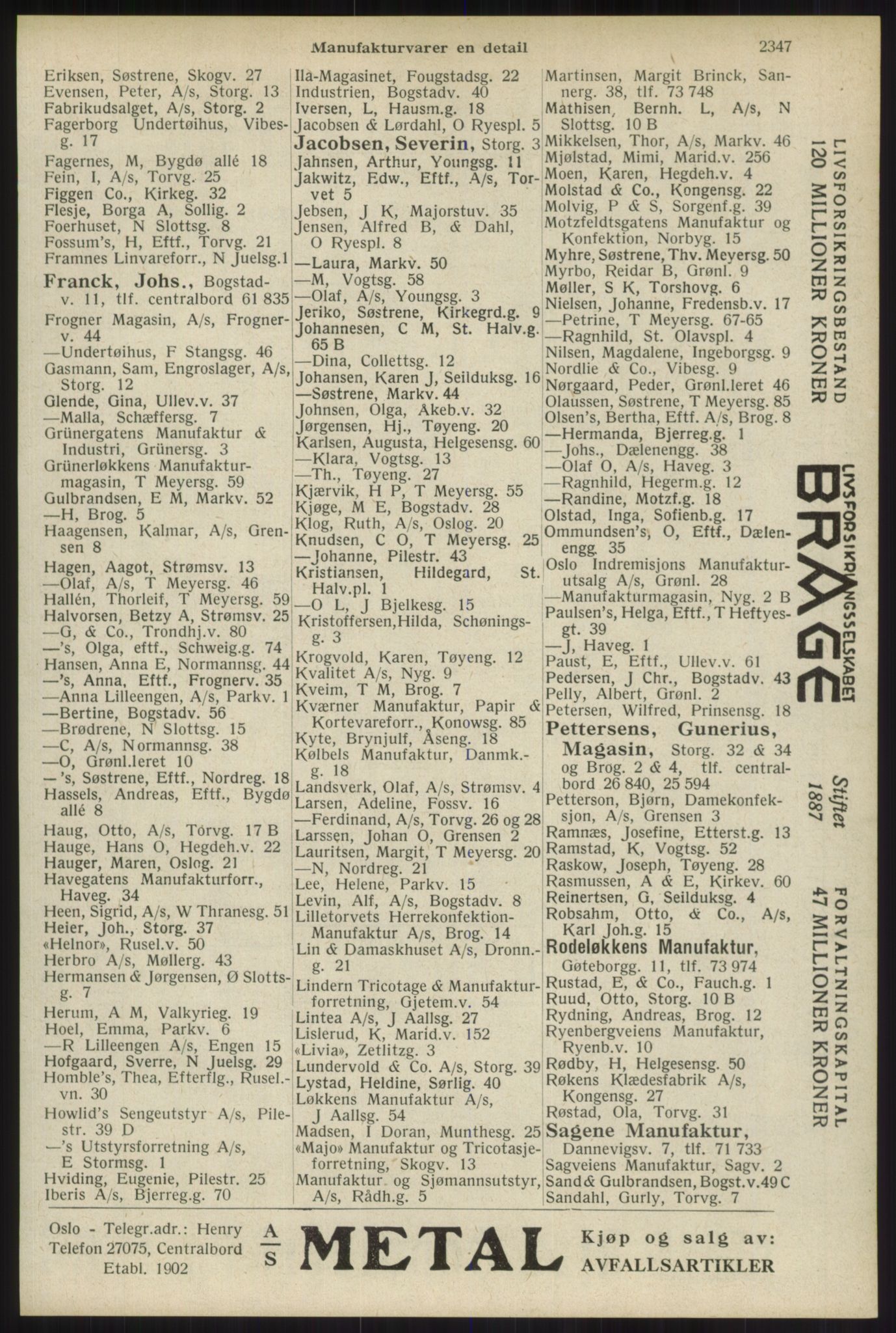 Kristiania/Oslo adressebok, PUBL/-, 1934, s. 2347