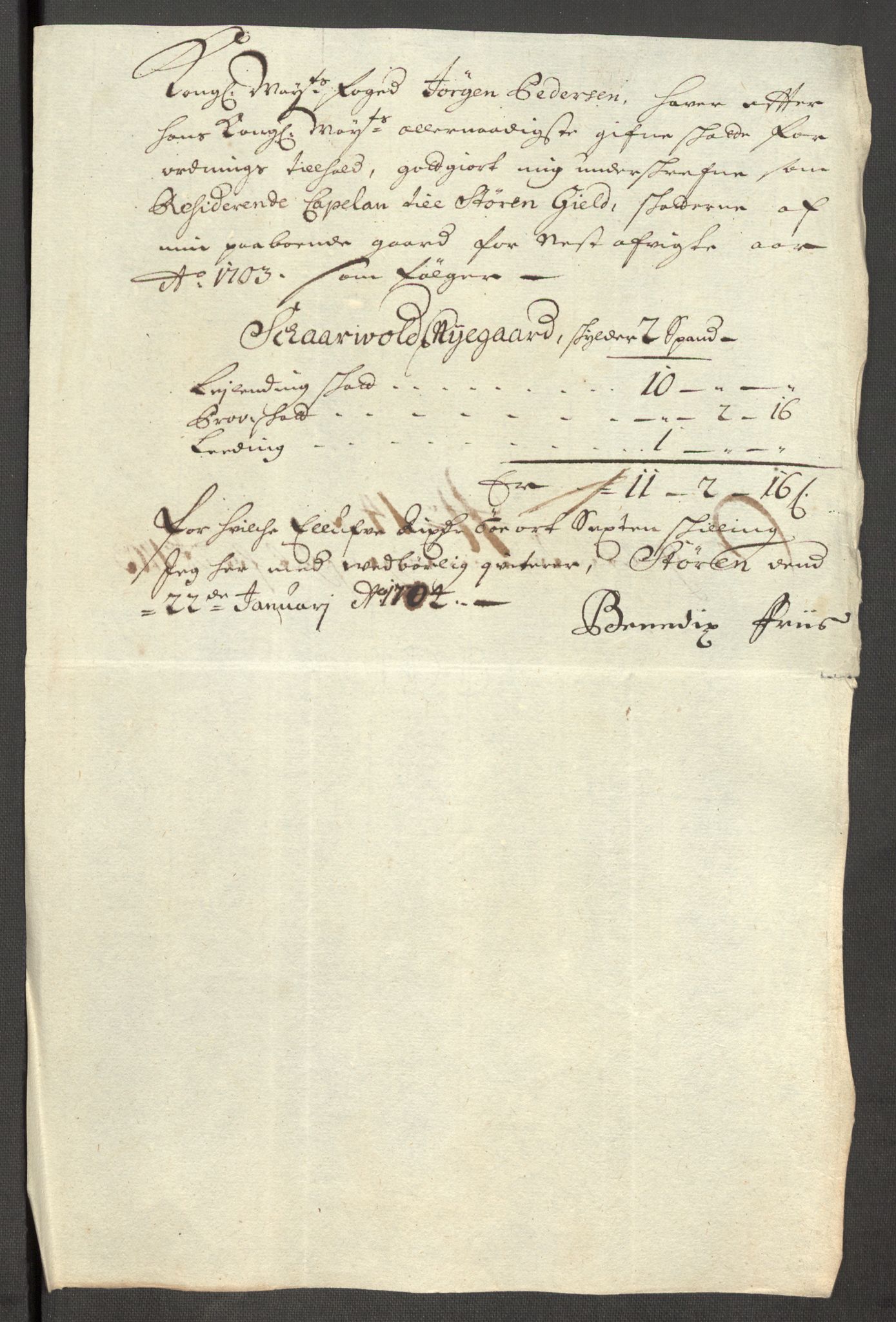 Rentekammeret inntil 1814, Reviderte regnskaper, Fogderegnskap, RA/EA-4092/R60/L3953: Fogderegnskap Orkdal og Gauldal, 1703, s. 364