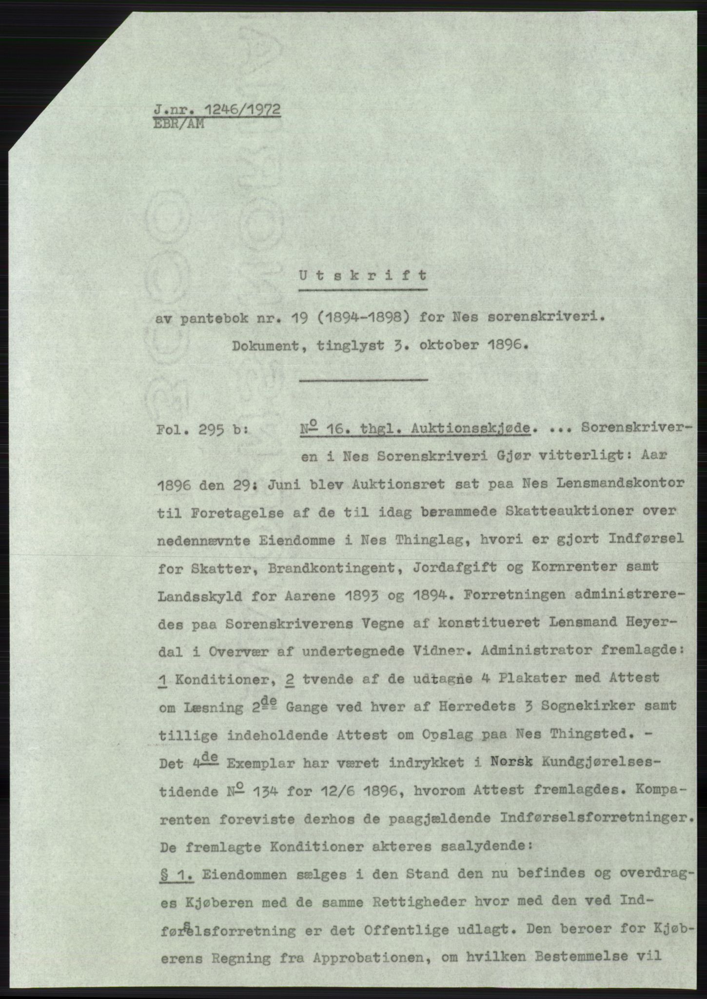 Statsarkivet i Oslo, AV/SAO-A-10621/Z/Zd/L0031: Avskrifter, j.nr 22-2461/1972, 1972, s. 176