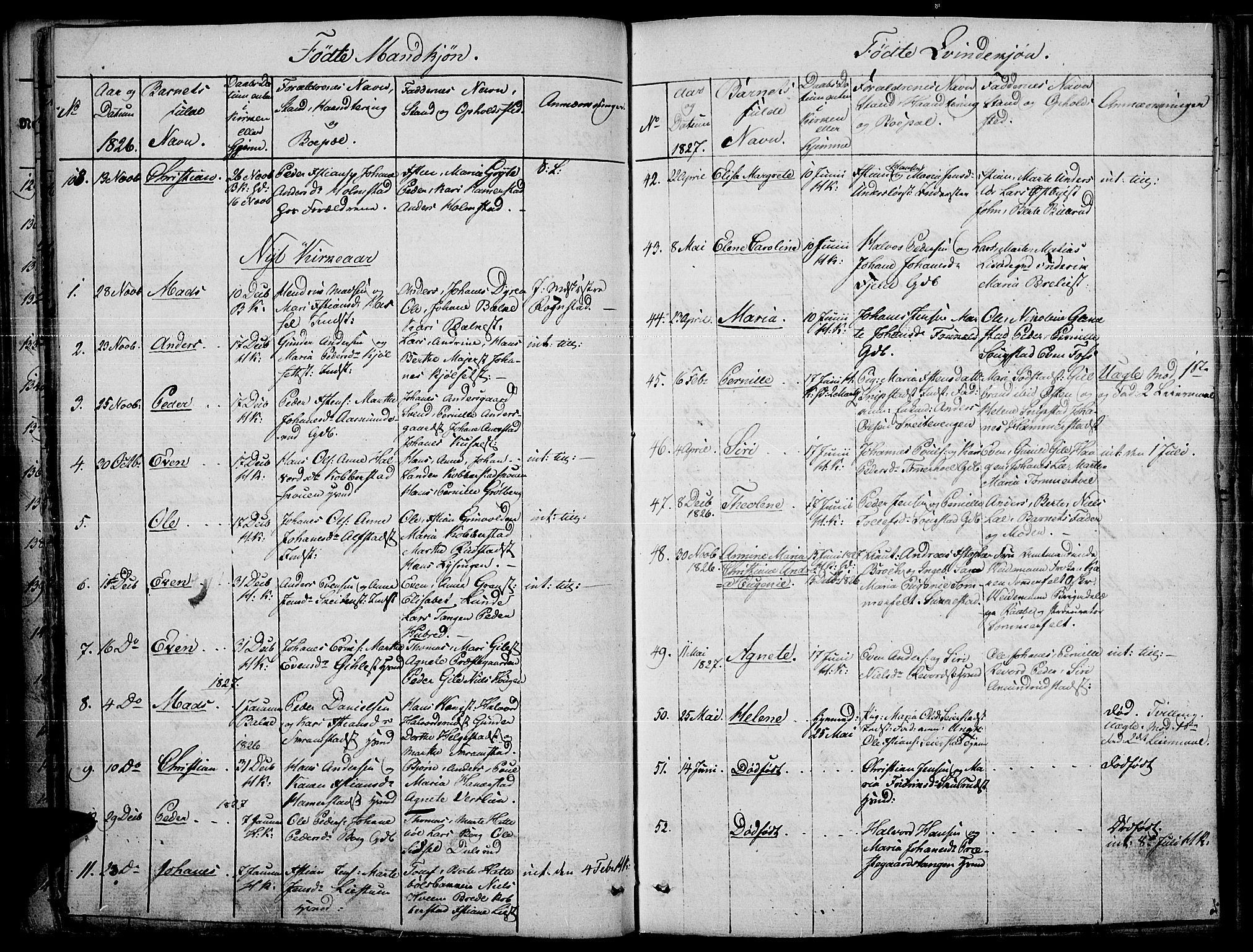 Toten prestekontor, SAH/PREST-102/H/Ha/Haa/L0010: Ministerialbok nr. 10, 1820-1828