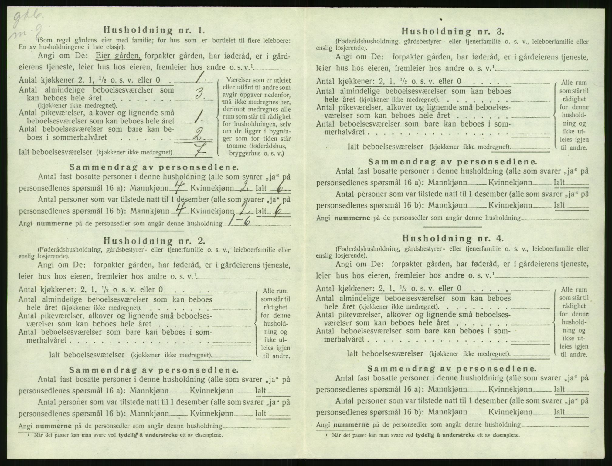 SAT, Folketelling 1920 for 1519 Volda herred, 1920, s. 1157