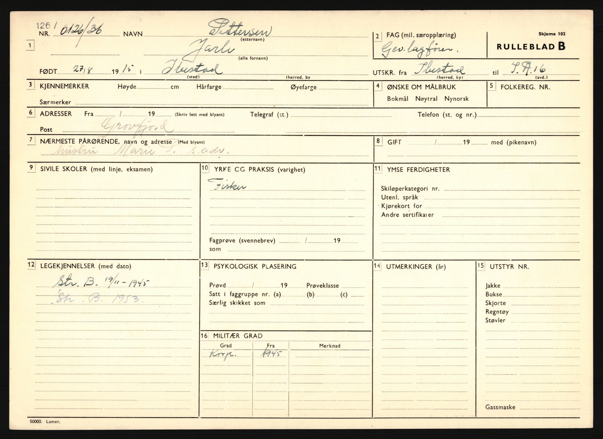 Forsvaret, Troms infanteriregiment nr. 16, AV/RA-RAFA-3146/P/Pa/L0020: Rulleblad for regimentets menige mannskaper, årsklasse 1936, 1936, s. 1127