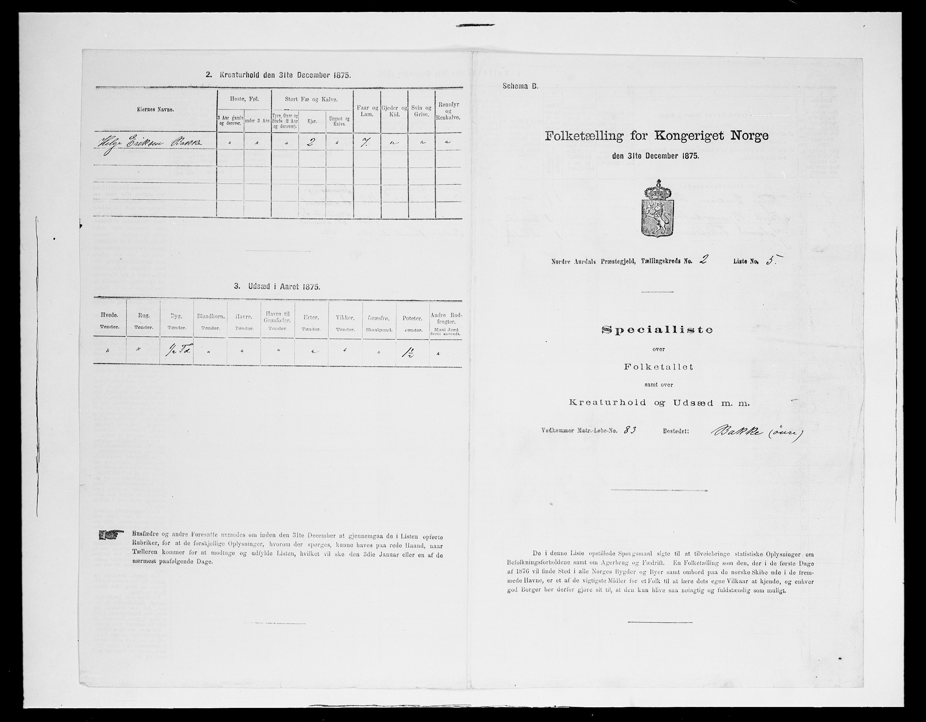 SAH, Folketelling 1875 for 0542P Nord-Aurdal prestegjeld, 1875, s. 344